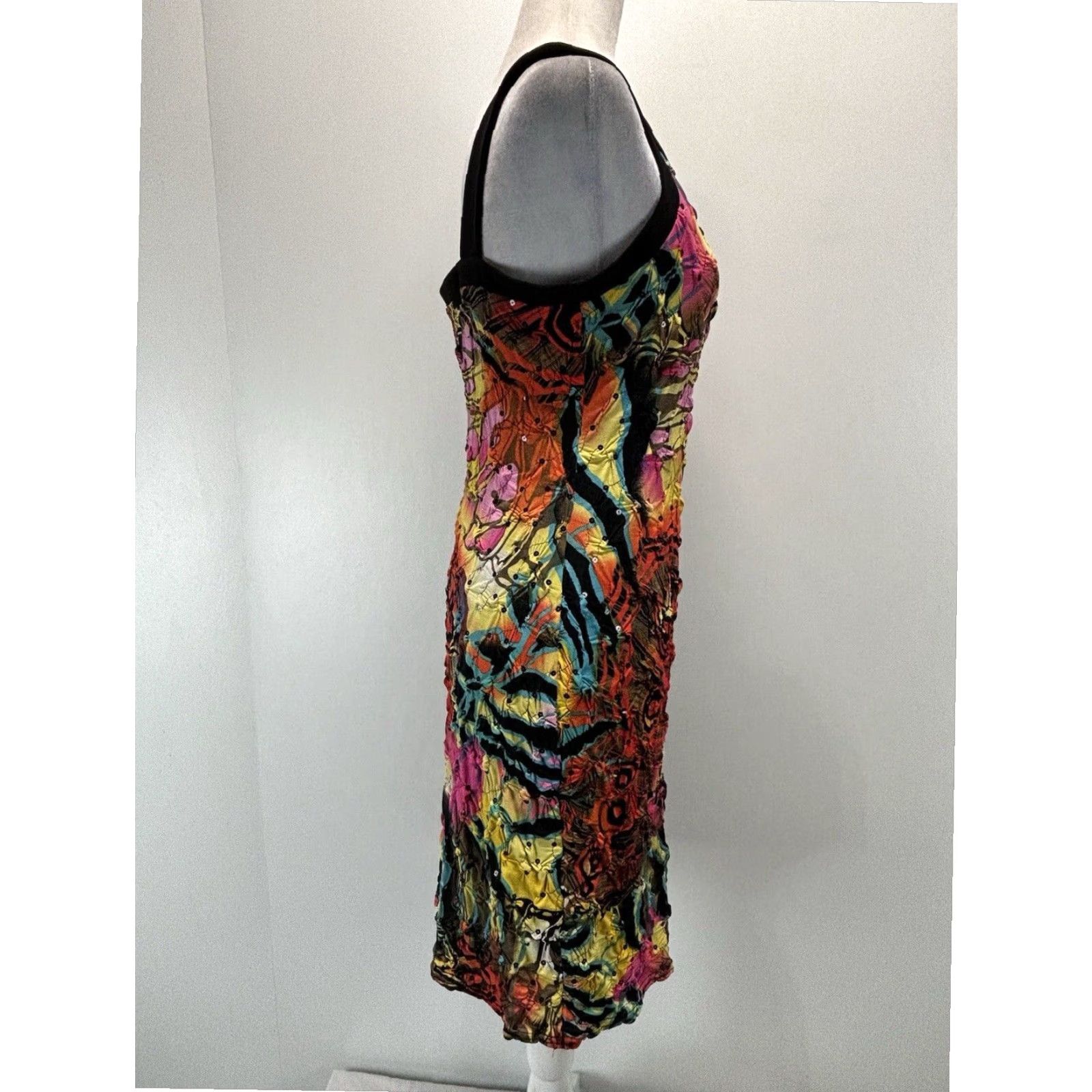 Joseph Ribkoff Joseph Ribkoff Stretch Sleeveless Knee Length Pencil Dress Sz 10 Multicolor Sequins Party Womens Size L / US 10 / IT 46 - 4 Thumbnail