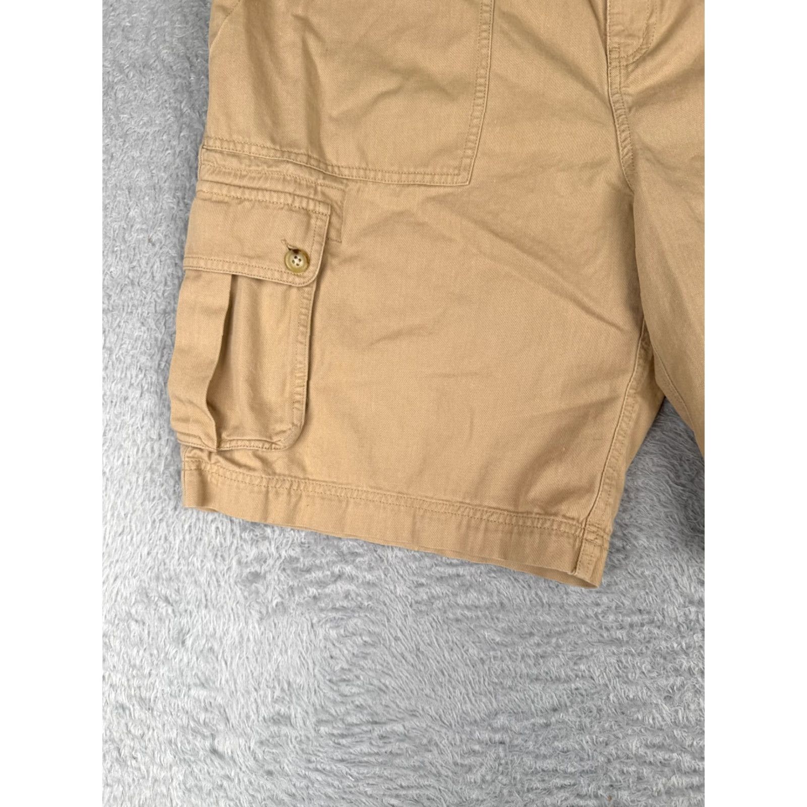 Ralph Lauren VINTAGE Lauren Ralph Lauren Shorts Women 14P Petites Beige Cargo Twill Cotton Blend 34x10 High Rise 5-Pocket Womens Size 36" / US 14 / IT 50 - 3 Thumbnail