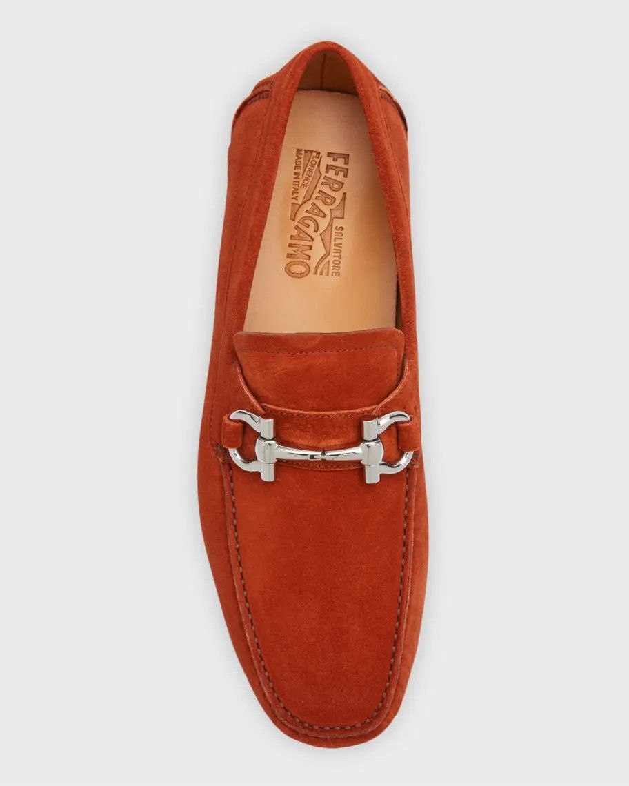 Salvatore Ferragamo o1s1rm0924 Parigi Eco Loafers in Red Size US 12.5 / EU 45-46 - 5 Thumbnail