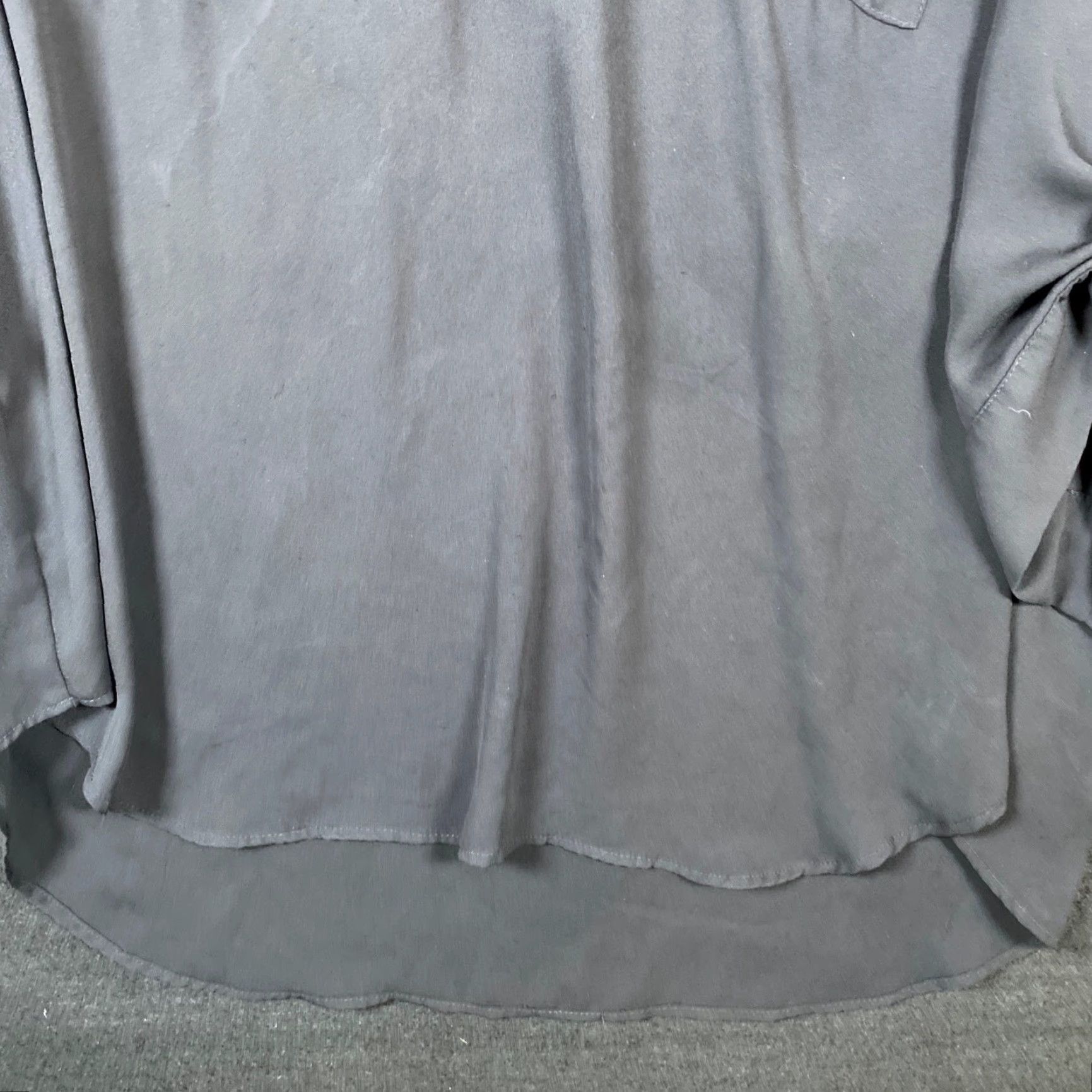 Torrid Torrid Blouse Womens Black Harper Popover V Neck Georgette Roll Tab Sleeve 2X 3/4 Sleeve Solid Pullover Casual Everyday Womens Size XXL / US 16-18 / IT 52-54 - 3 Thumbnail