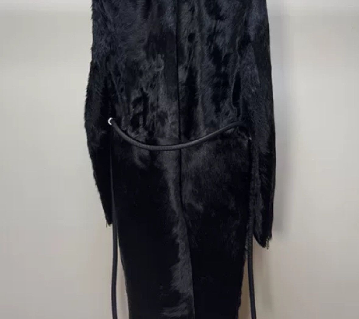 Rick Owens cow hair leather Klaus coat 2412-Nextarrow