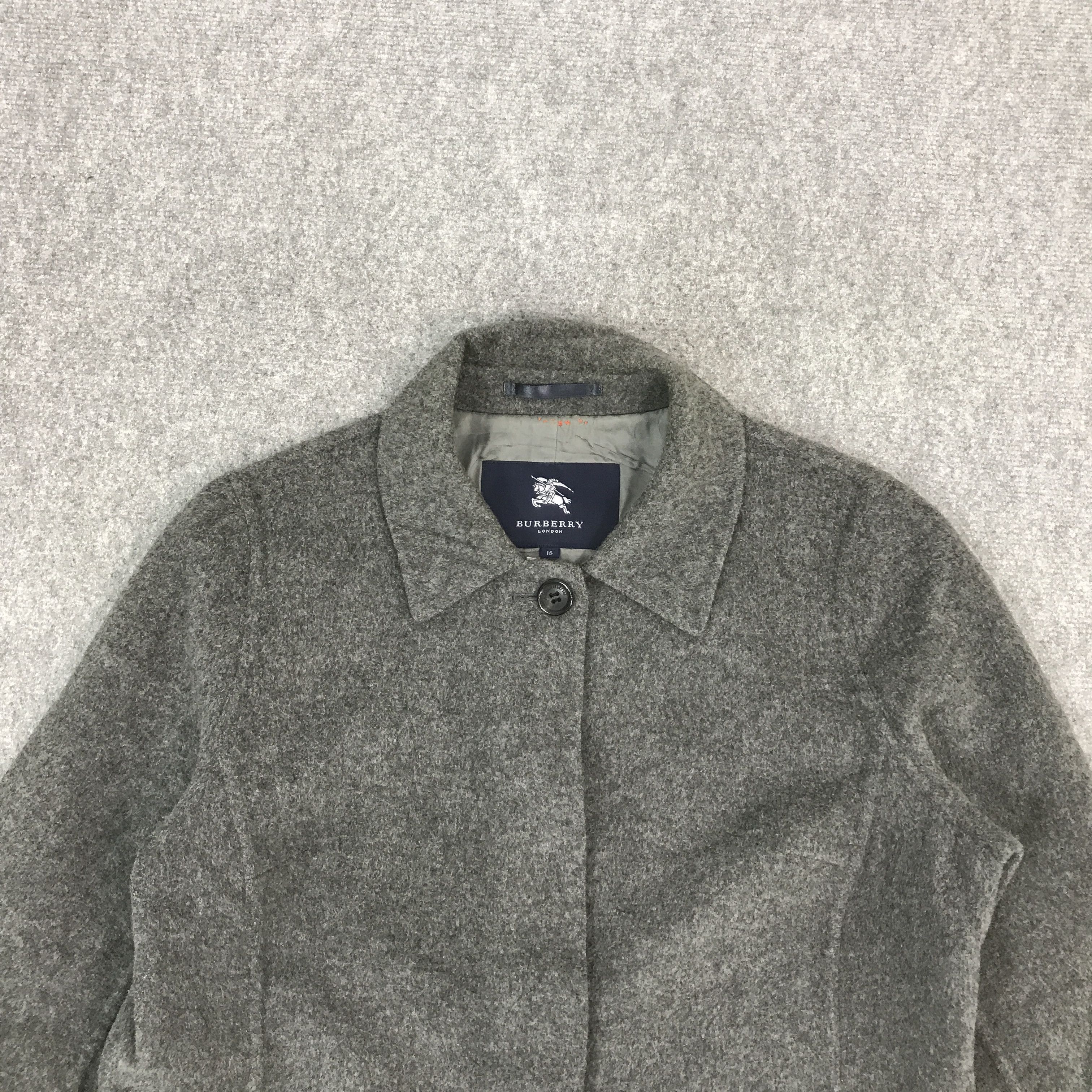 Burberry × Vintage BURBERRYS LONDON WOOL BUTTON JACKET Size US L / EU 52-54 / 3 - 3 Thumbnail