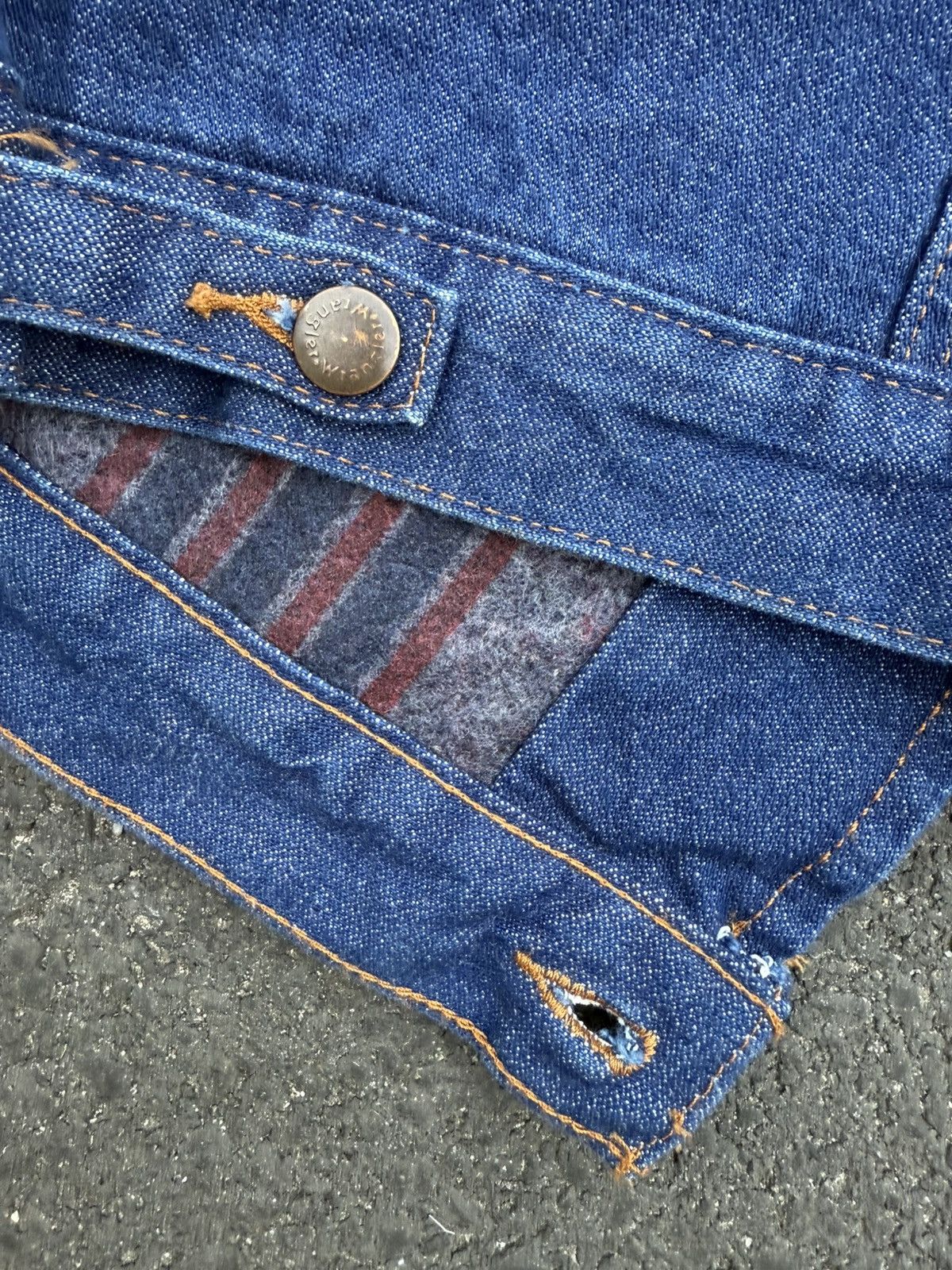 Wrangler Wrangler Vintage Cropped Blanket Lined Denim Jacket Size US S / EU 44-46 / 1 - 4 Thumbnail