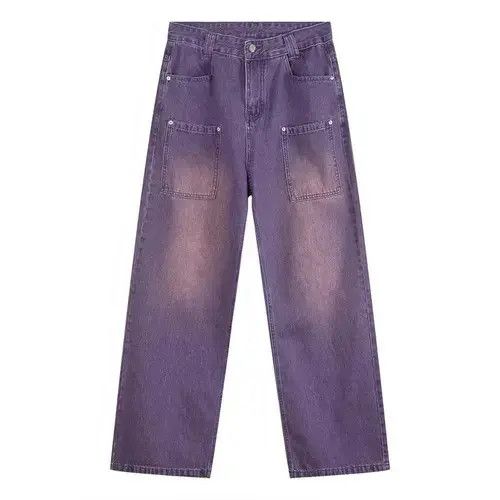 Jean washed faded baggy cargo jeans Size US 32 / EU 48 - 5 Thumbnail