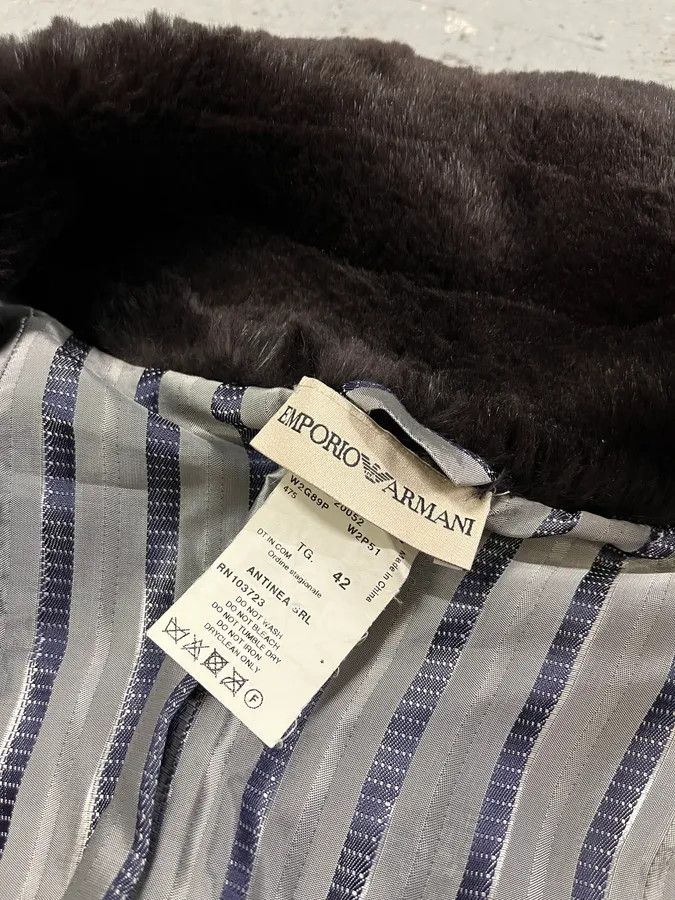 Emporio Armani AW2005 Emporio Armani Fur Brown Suit Jacket Size M / US 6-8 / IT 42-44 - 9 Thumbnail