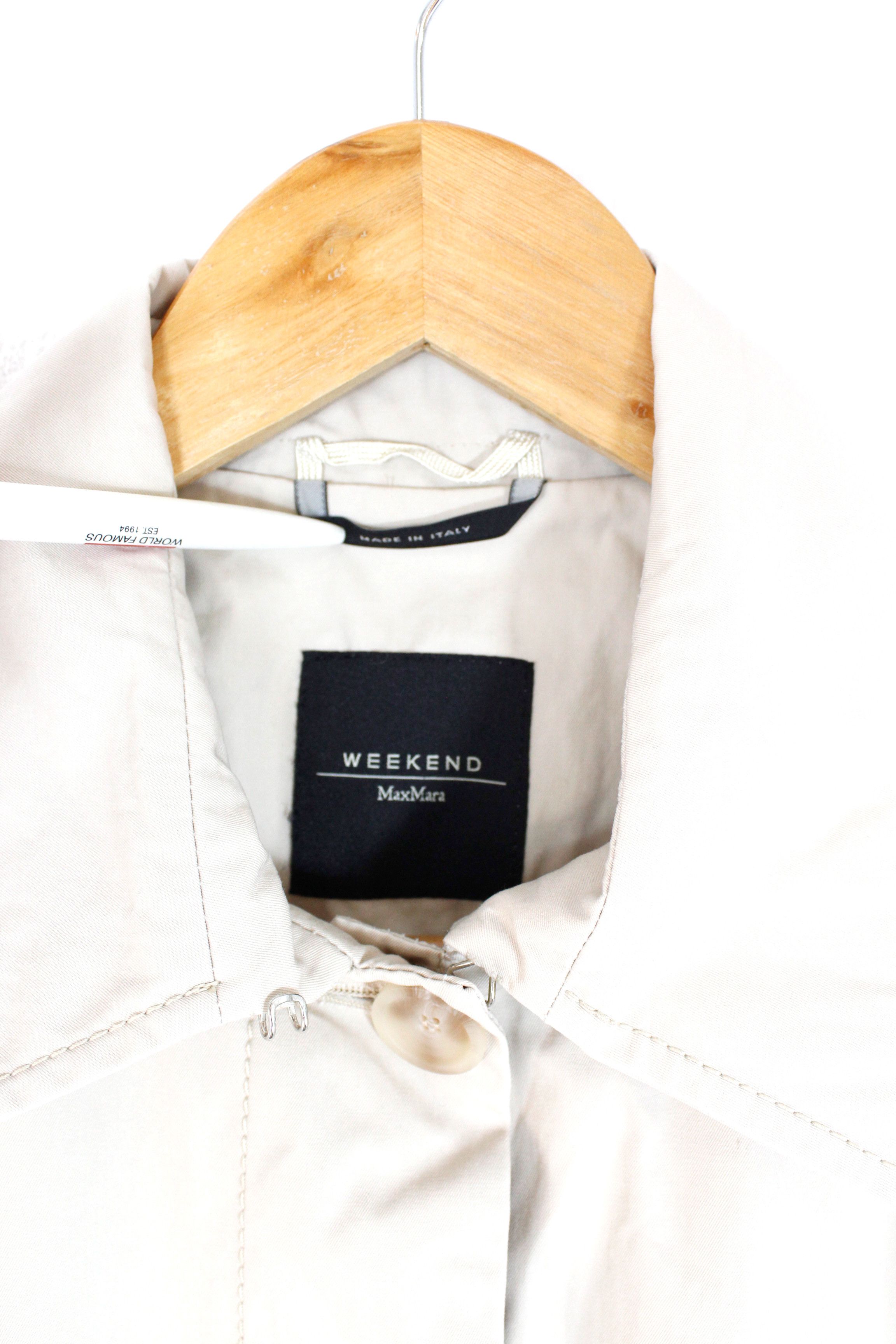 Max Mara × Weekend Max Mara Womens Weekend Max Mara Beige Coat Y2K Size M / US 6-8 / IT 42-44 - 5 Thumbnail