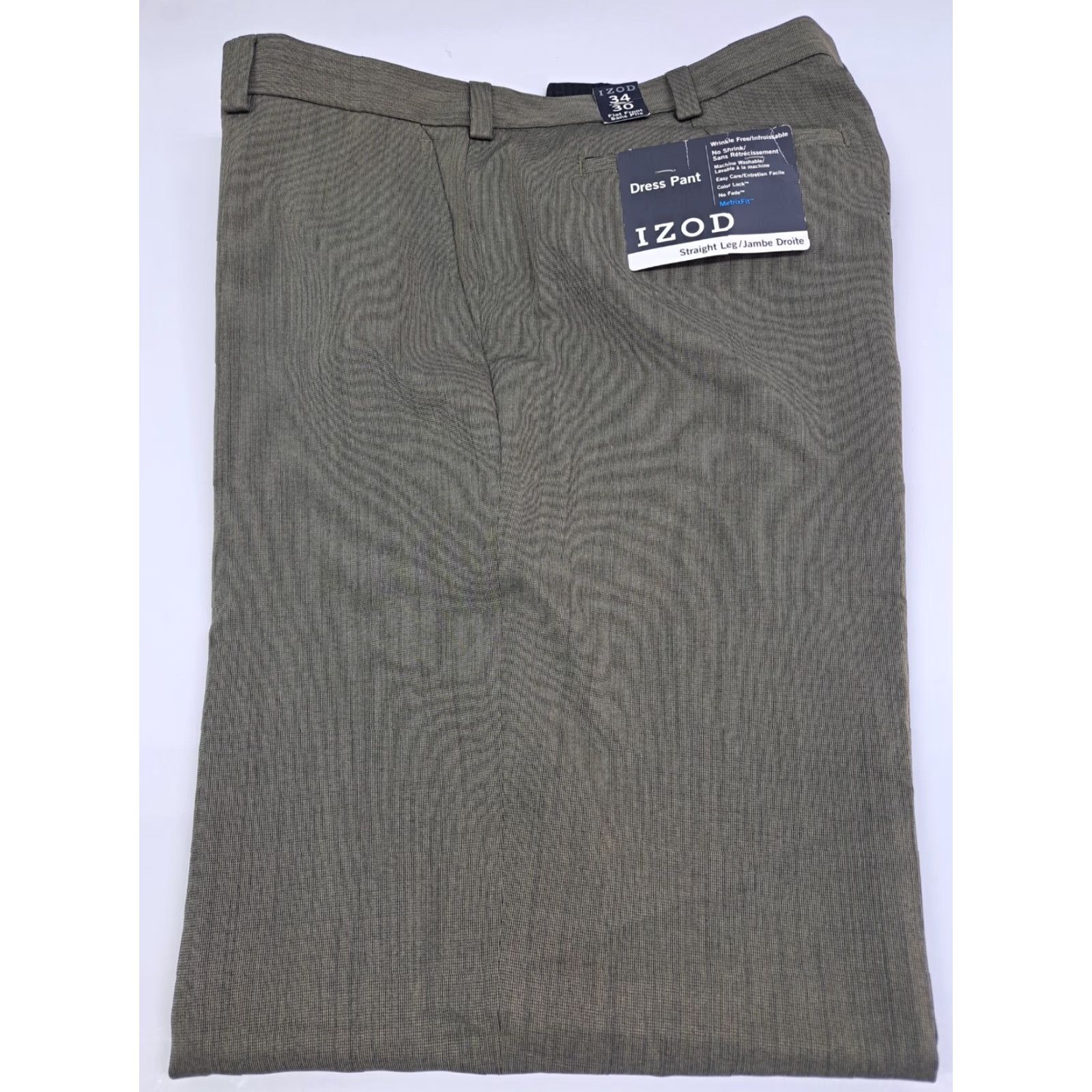 Izod NWT IZOD Dress Pants British Khaki Sportflex Waist Metric Fit 34x30 #5059 Size US 34 / EU 50 - 7 Thumbnail