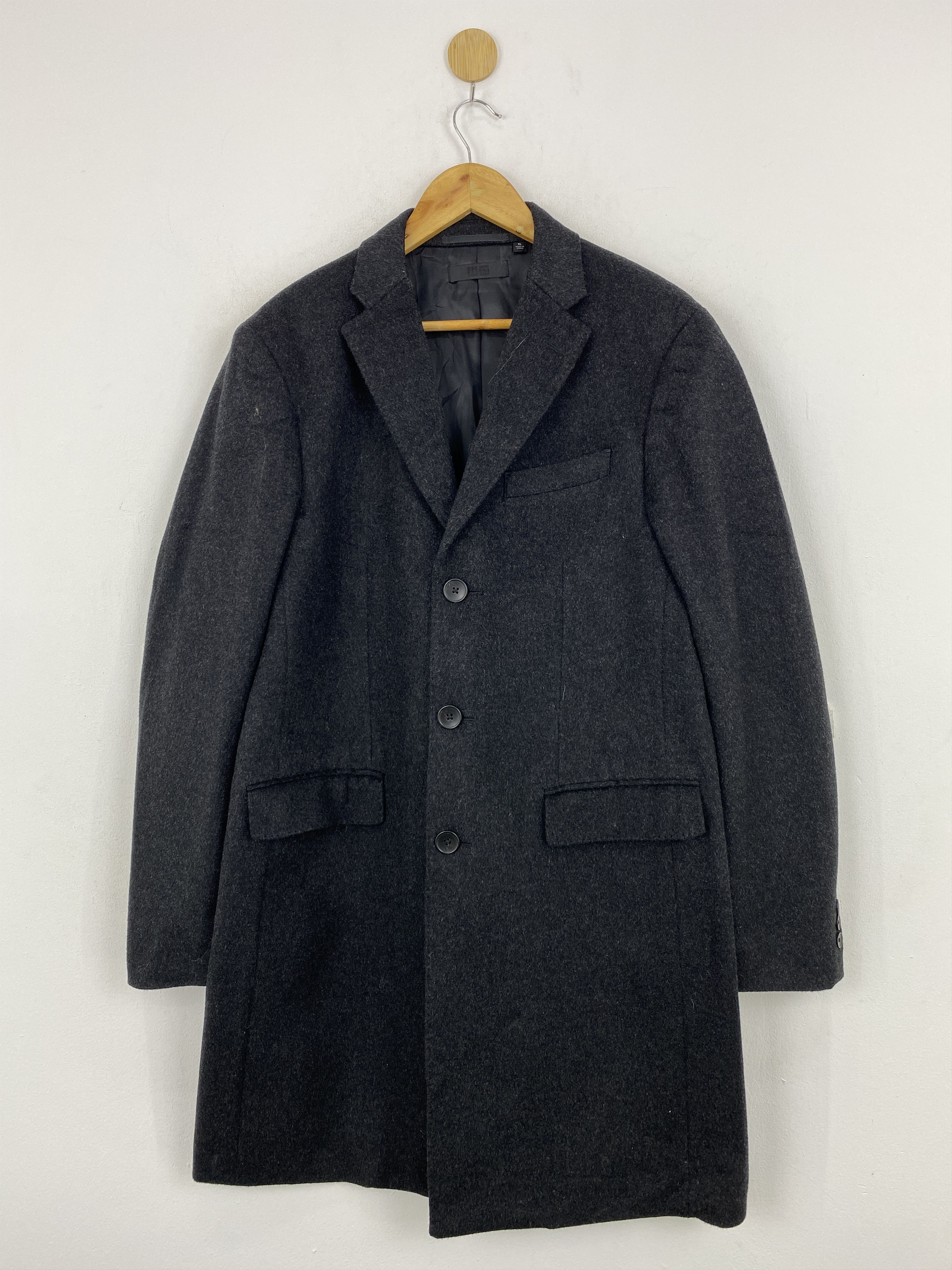 Japanese Brand Vtg Japanese Brand Uniqlo Coat Button Up Wool Jacket JA0052 Size US XL / EU 56 / 4 - 1 Thumbnail