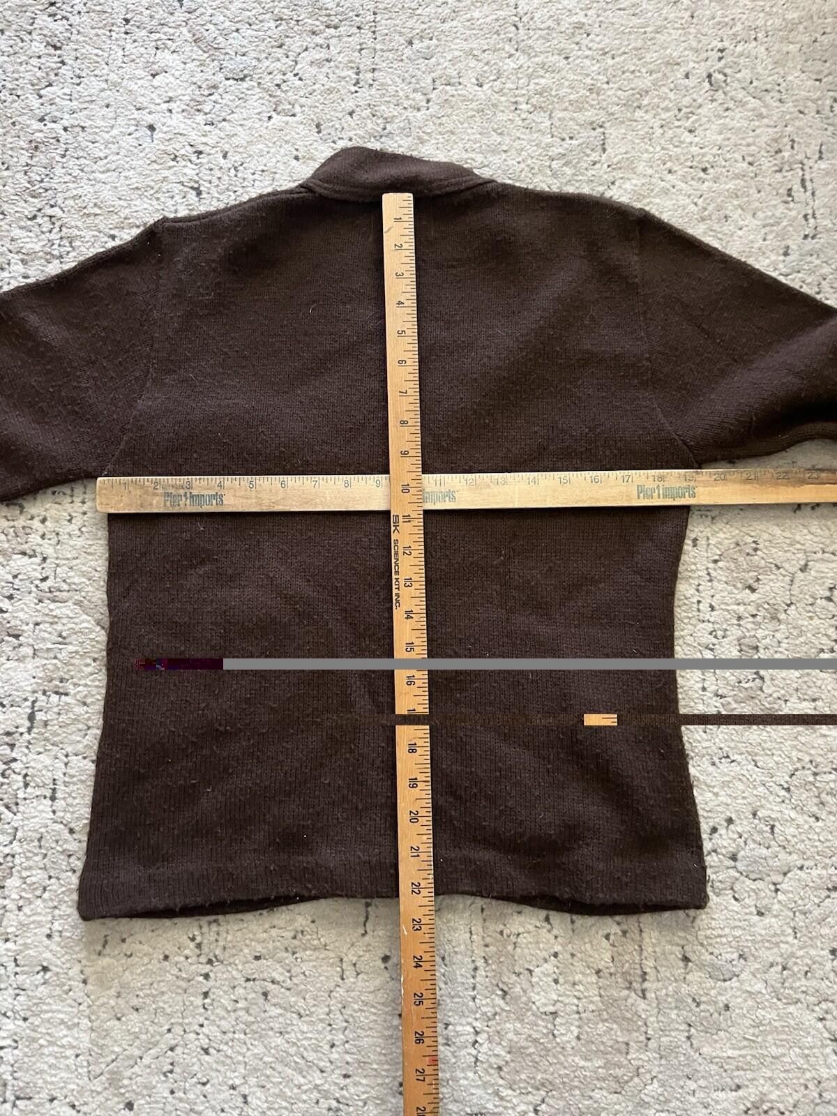 Other Vintage Tex-Anns Varsity Letterman Cardigan Sweater Brown Size M / US 6-8 / IT 42-44 - 5 Thumbnail