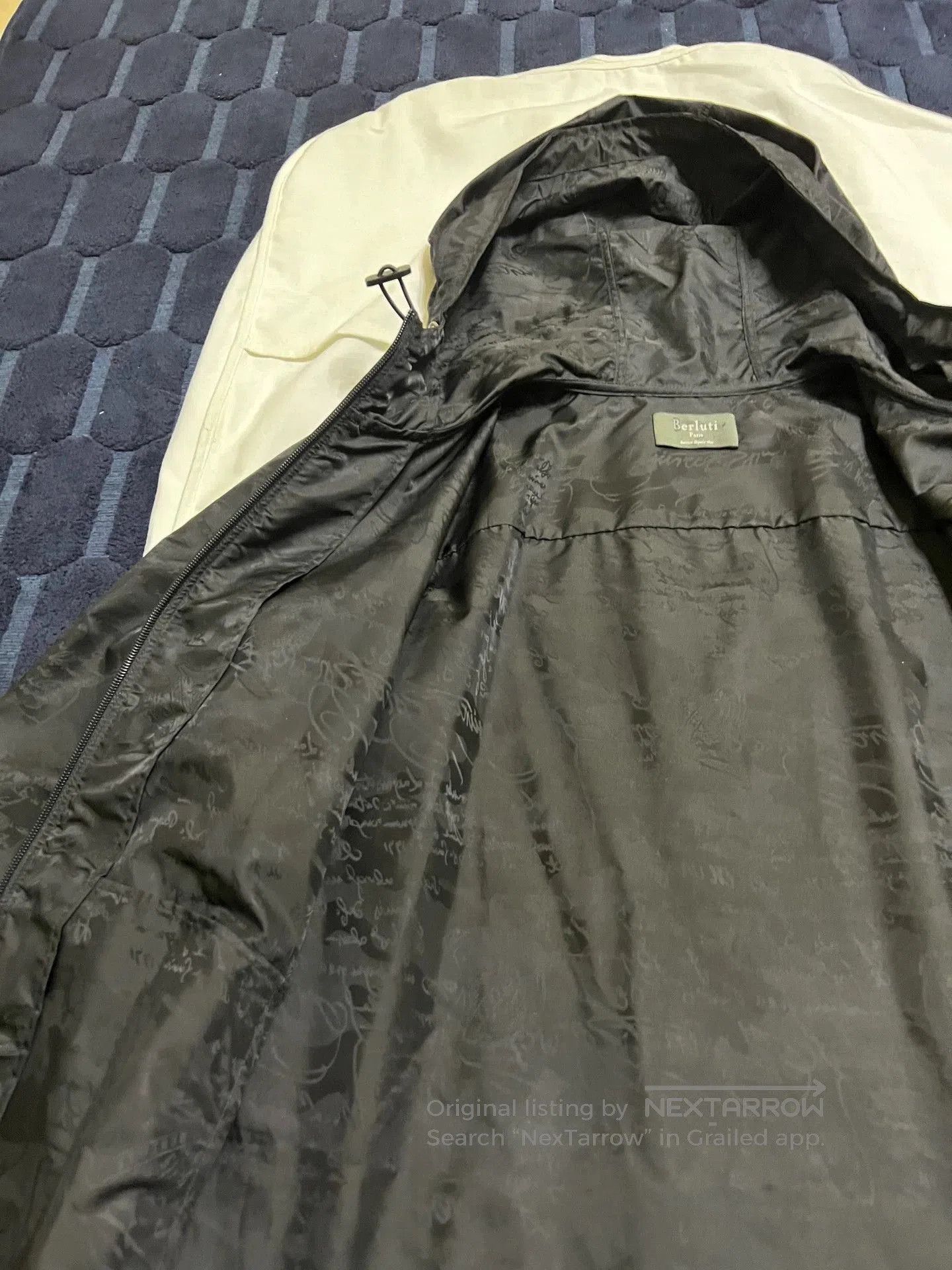 Berluti Black Hooded Light Jacket Size M. Size US M / EU 48-50 / 2 - 3 Thumbnail