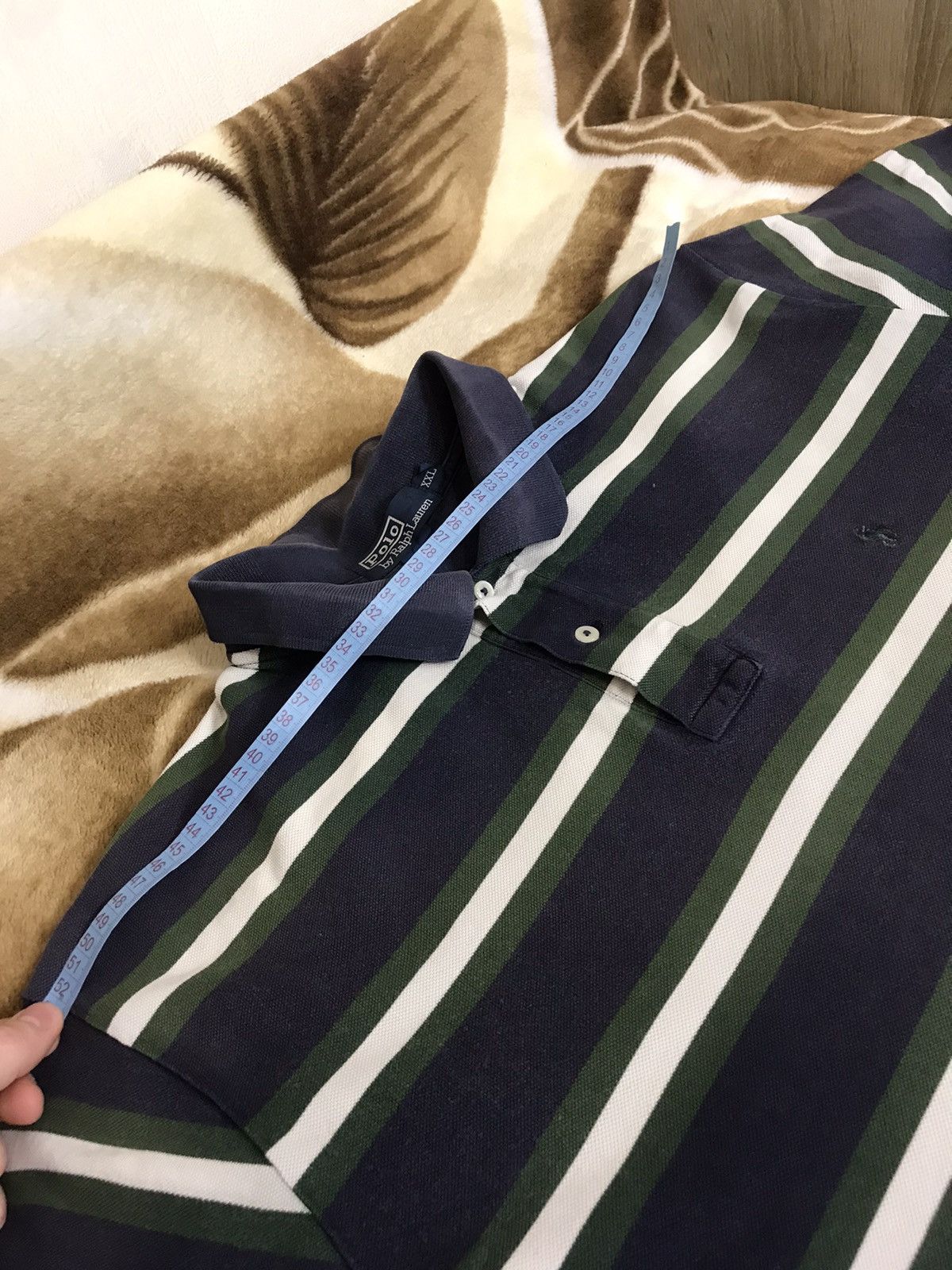 Polo Ralph Lauren 🔥 Ralph Lauren Faded Y2K Chief Keef Washed Polo Striped Size US XXL / EU 58 / 5 - 16 Thumbnail