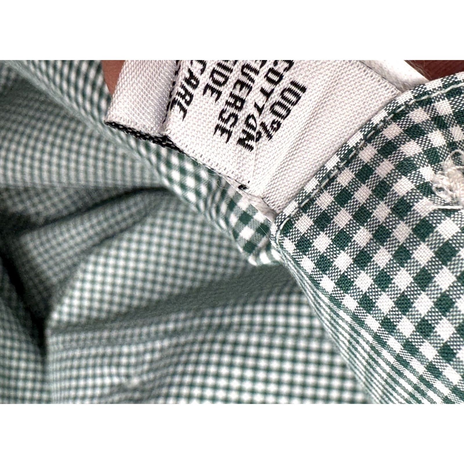 Sid Mashburn Sid Mashburn Plaid L Shirt Mens Long Sleeve Button-Up Green White Check Shirt Size US L / EU 52-54 / 3 - 7 Thumbnail