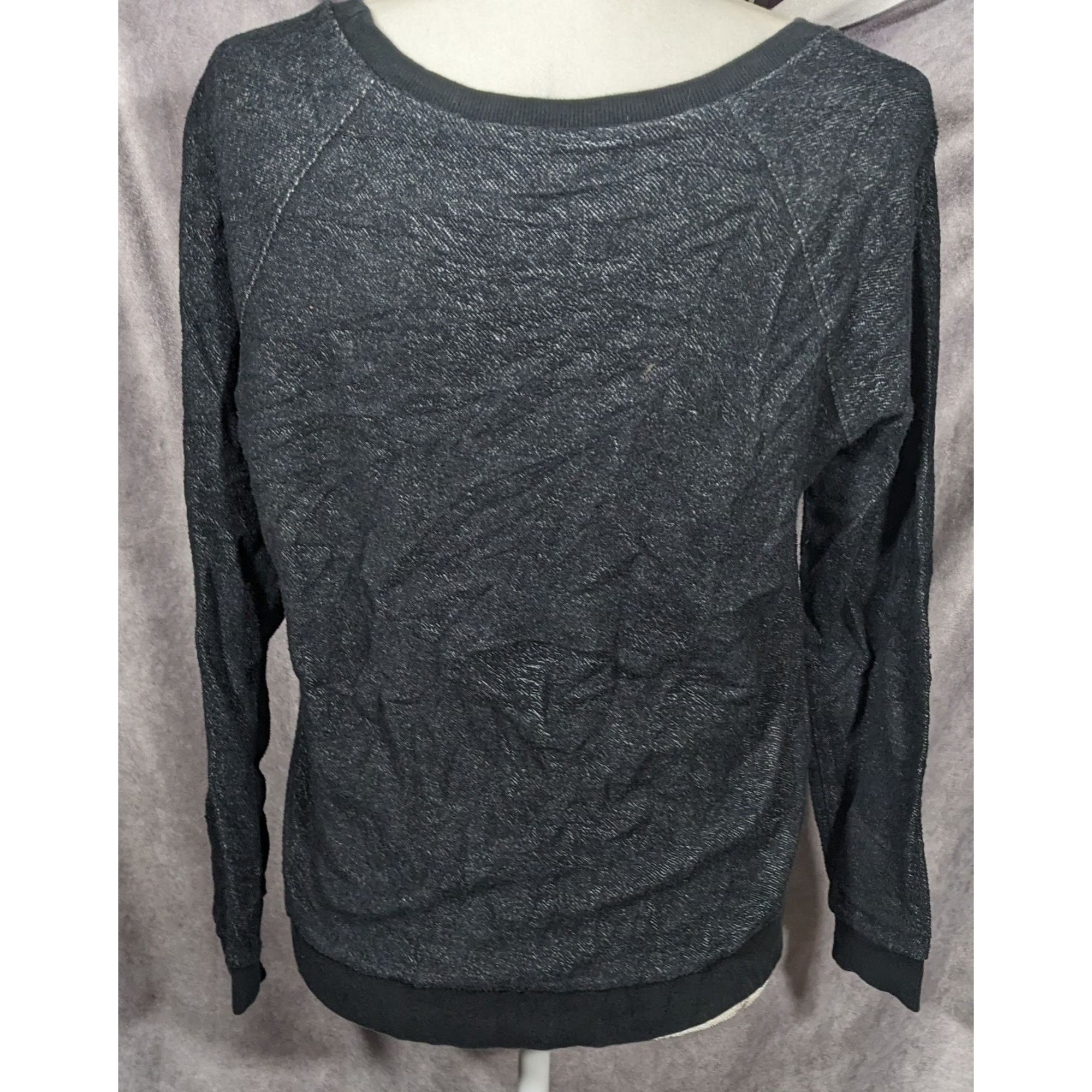 Other Xhilaration Black And White Sequin Joyful Sweatshirt Size S / US 4 / IT 40 - 7 Thumbnail