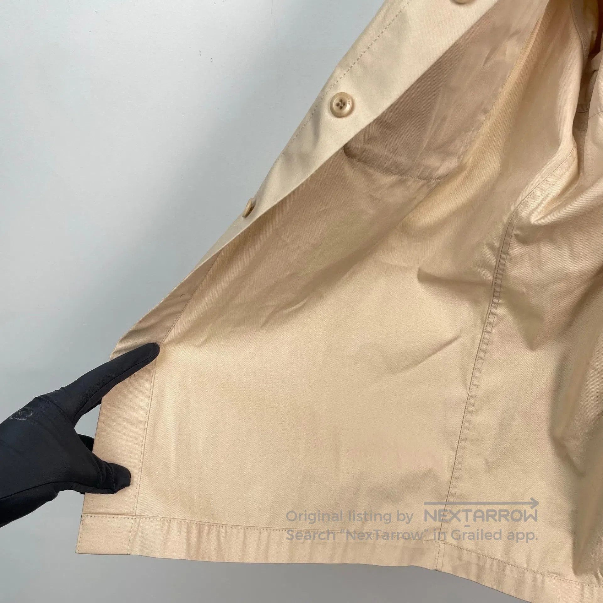 Burberry Burberry Khaki Letter Logo Work Shirt| Size US XL / EU 56 / 4 - 4 Thumbnail