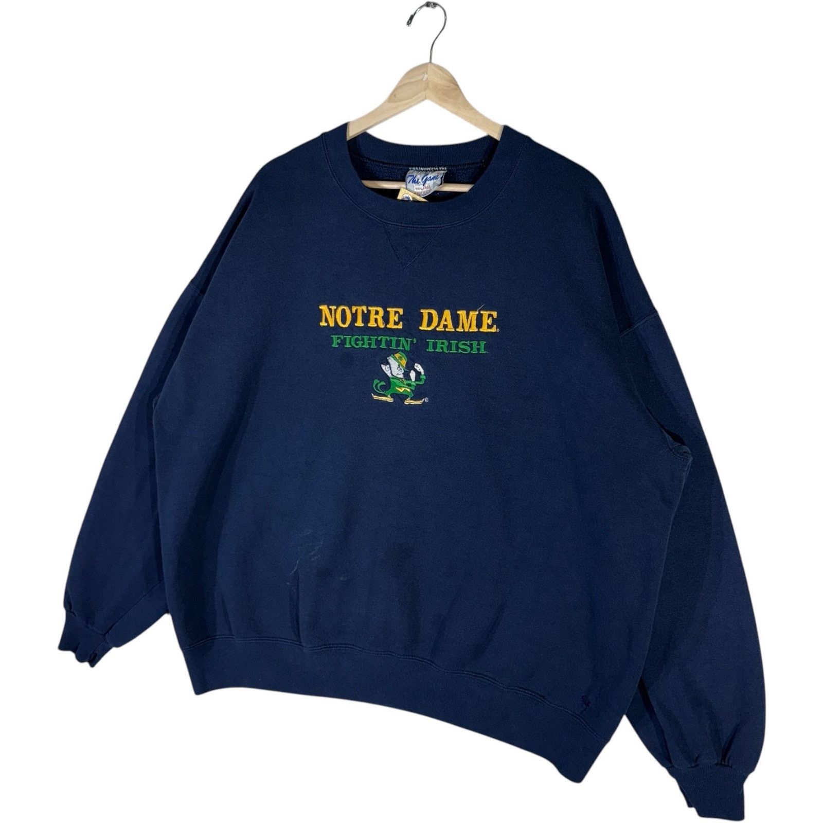 The Game VTG Notre Dame University Fightin Irish Spellout Crew XXL Size US XXL / EU 58 / 5 - 3 Thumbnail