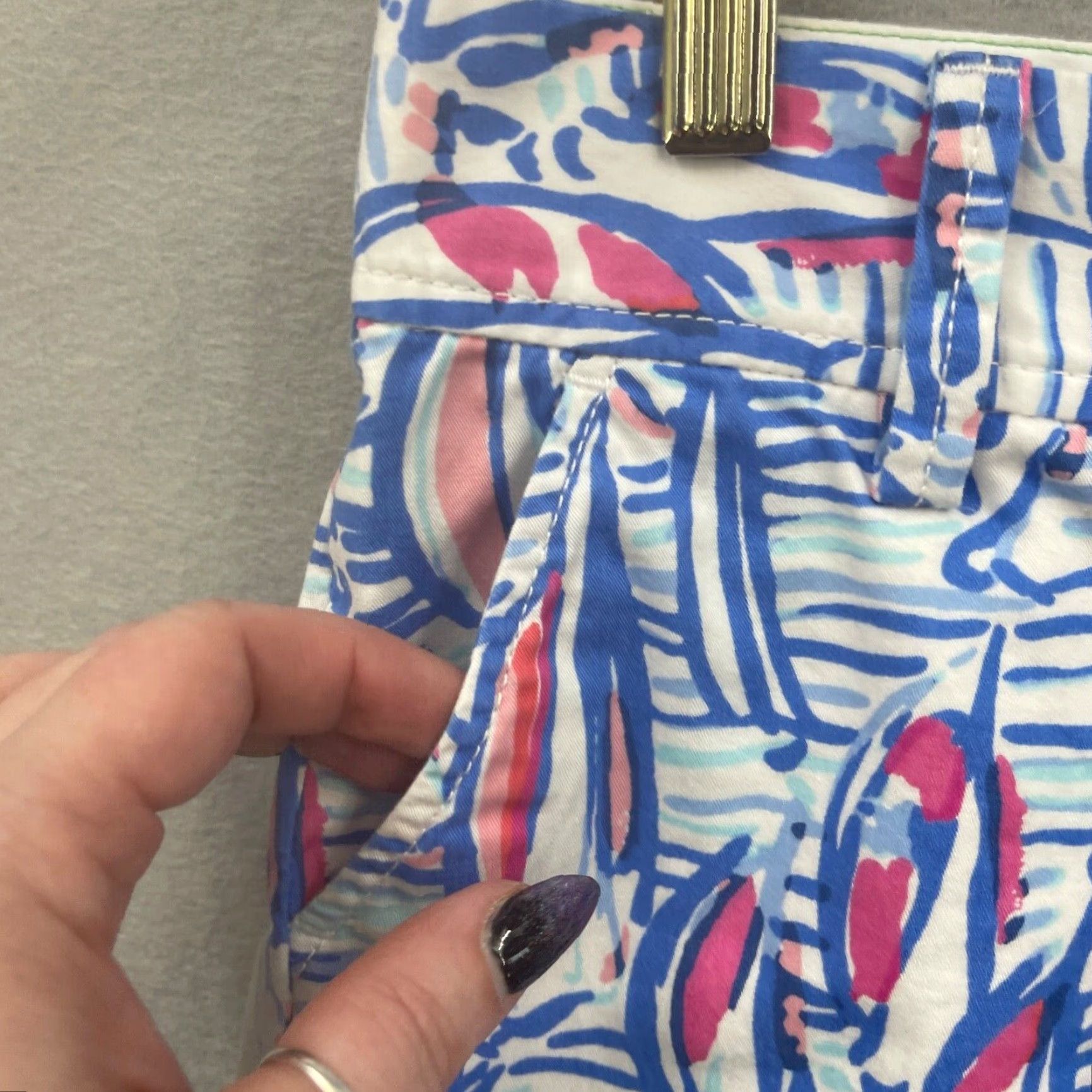 Lilly Pulitzer VINTAGE Lilly Pulitzer Callahan Shorts Womens 00 Casual Cotton Flat Front Preppy 90s Girls Size 24" / US 00 / IT 34 - 7 Thumbnail