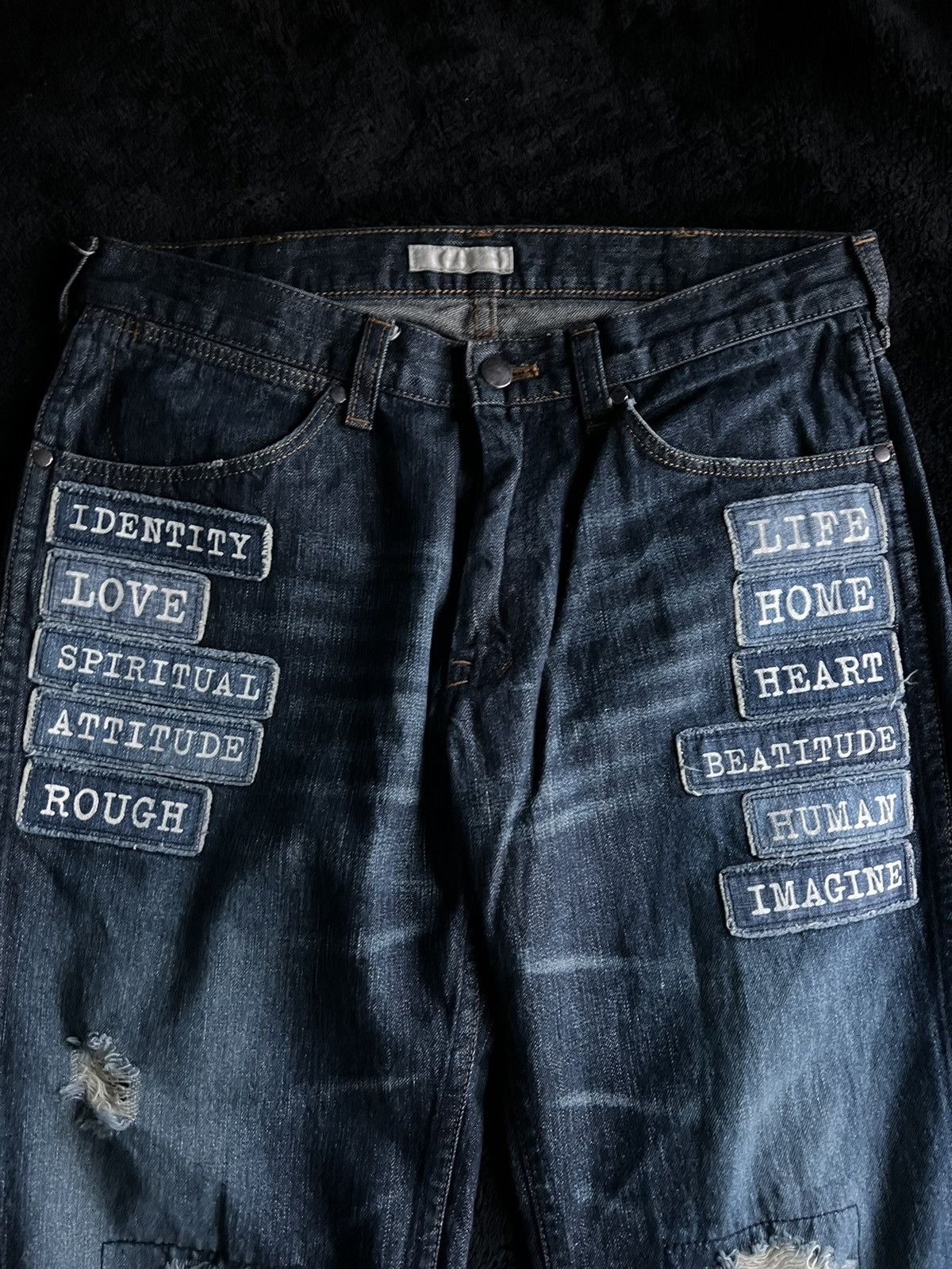 パンツ Number (n)ine 02ss Grange Damage Denim SS02 Number (N)ine 