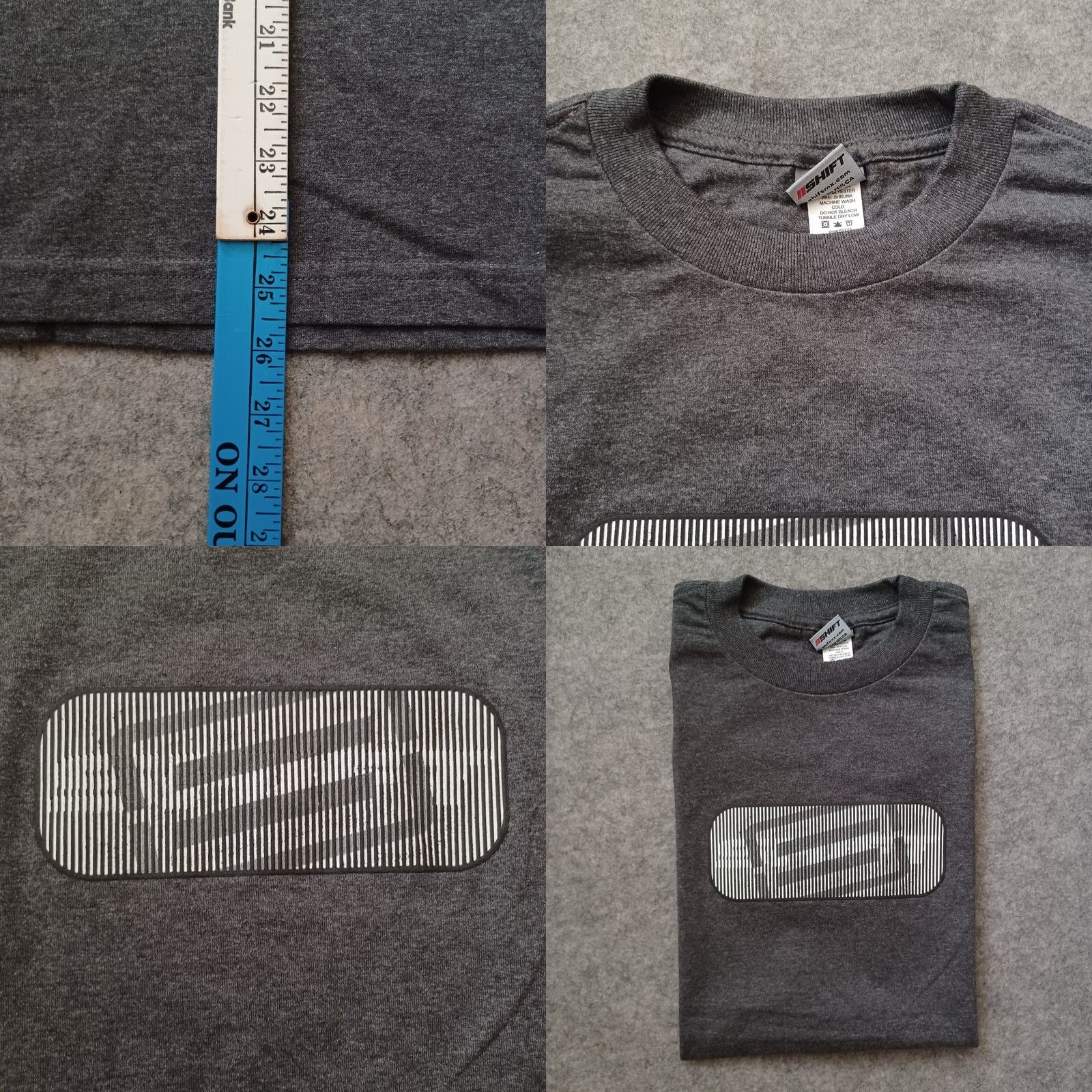 Logo 7 VINTAGE Shift Racing T Shirt Mens Small Gray Raised Center Logo Short Sleeve Size US S / EU 44-46 / 1 - 8 Thumbnail