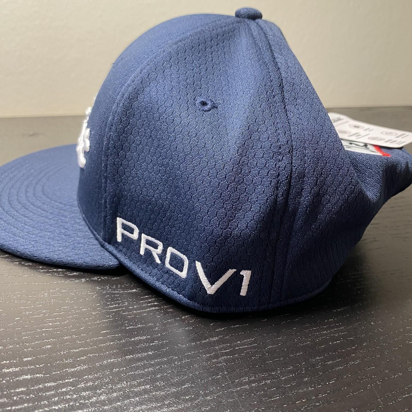 Titleist NWT Titleist Golf Tour Elite Flat Bill Hat Cap Navy/White Size ONE SIZE - 5 Thumbnail