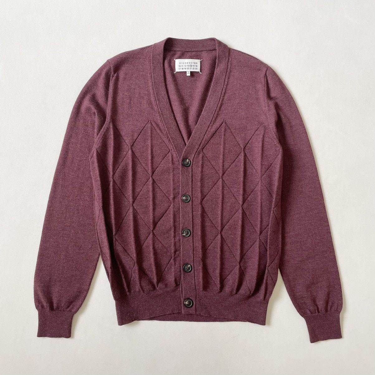 Maison Margiela A/W 12 Diamond Pattern Wool Cardigan Size US M / EU 48-50 / 2 - 1 Thumbnail