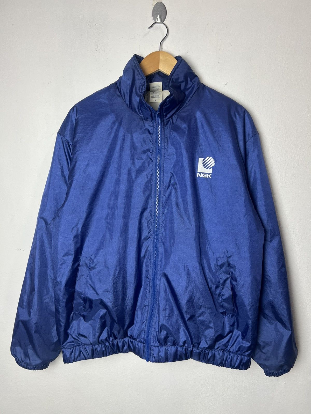 Vintage Vintage NGK Blue Nylon Jacket Size US L / EU 52-54 / 3 - 1 Thumbnail