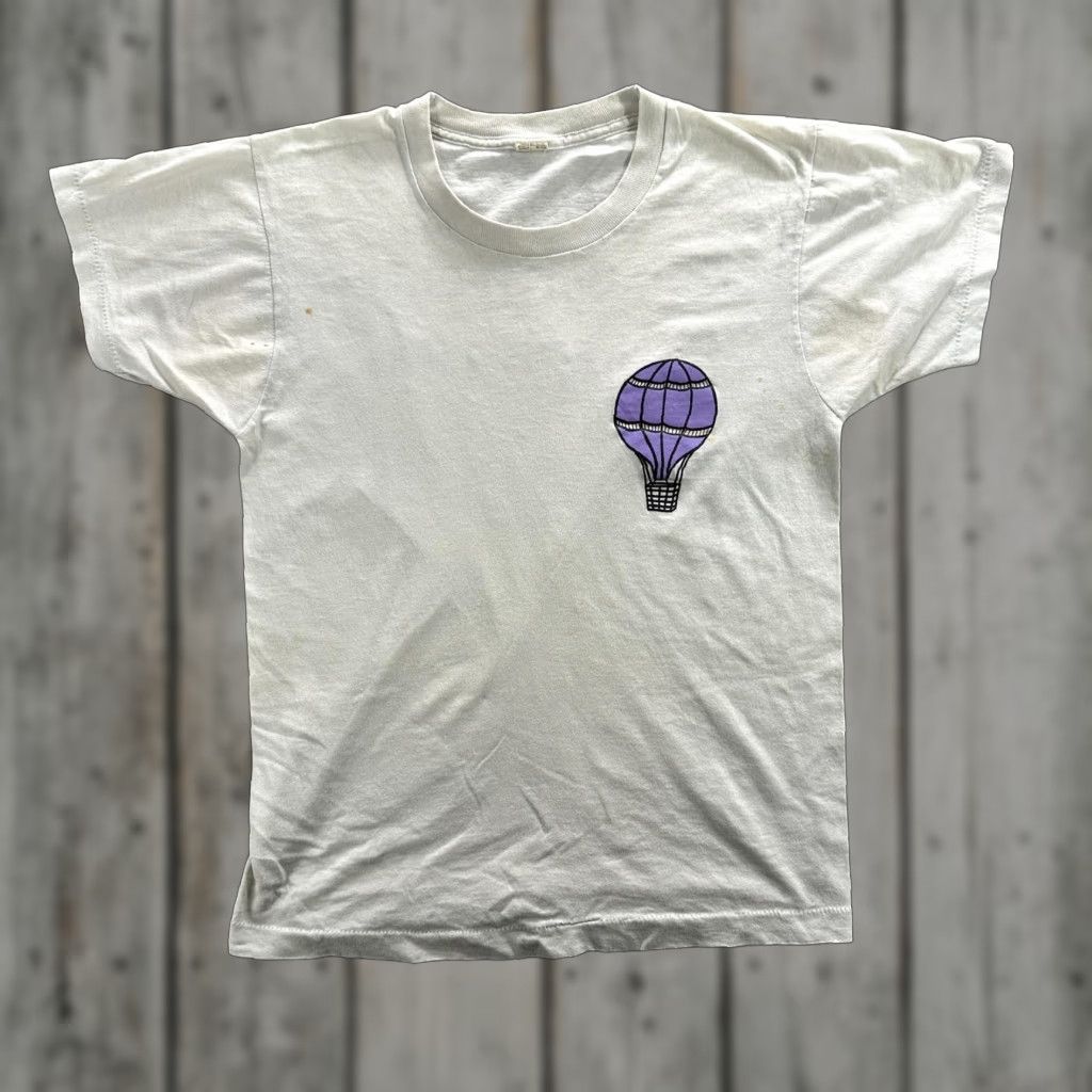 Vintage VINTAGE Run For Life Shirt Mens M White 80s Graphic Balloon USA Screen Stars T-Shirt Size US M / EU 48-50 / 2 - 1 Thumbnail
