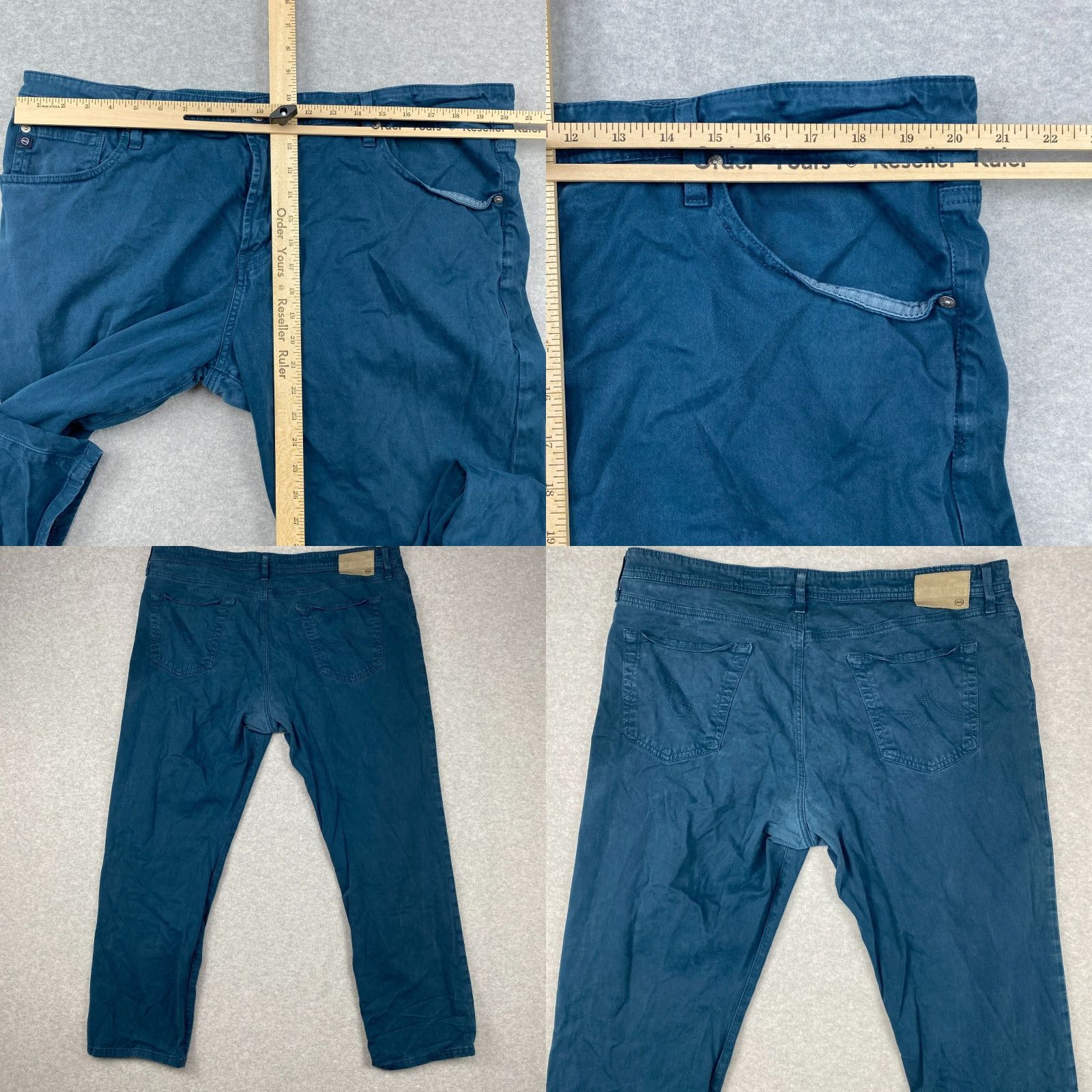 Altea Adriano Goldschmied The Graduate Jeans Mens 40 x 30 Teal Tailored Stretch Pant Size US 40 / EU 56 - 8 Thumbnail