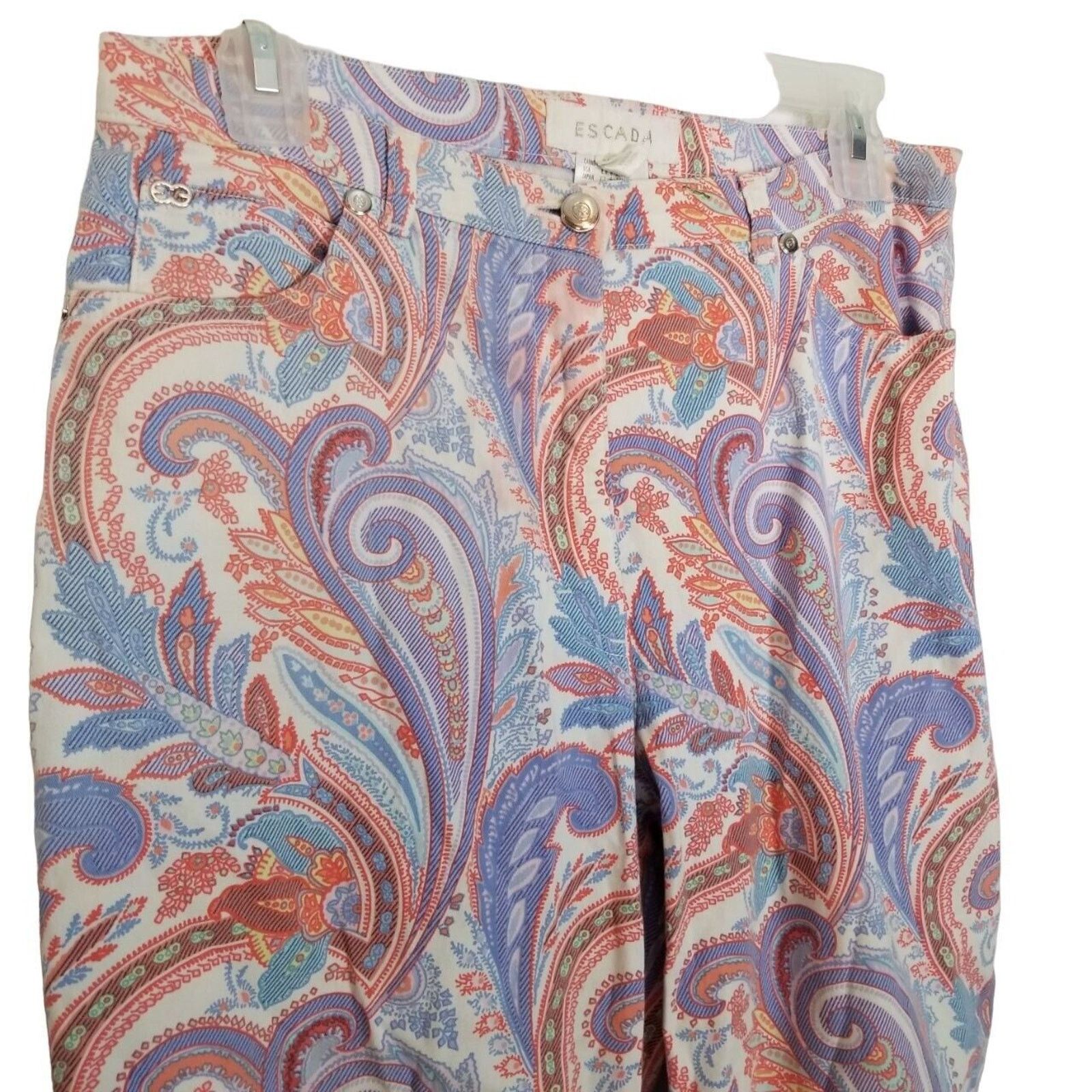 Escada Escada Paisley Print High Waist Pants Size 40 Designer Artsy Size 29" - 4 Thumbnail