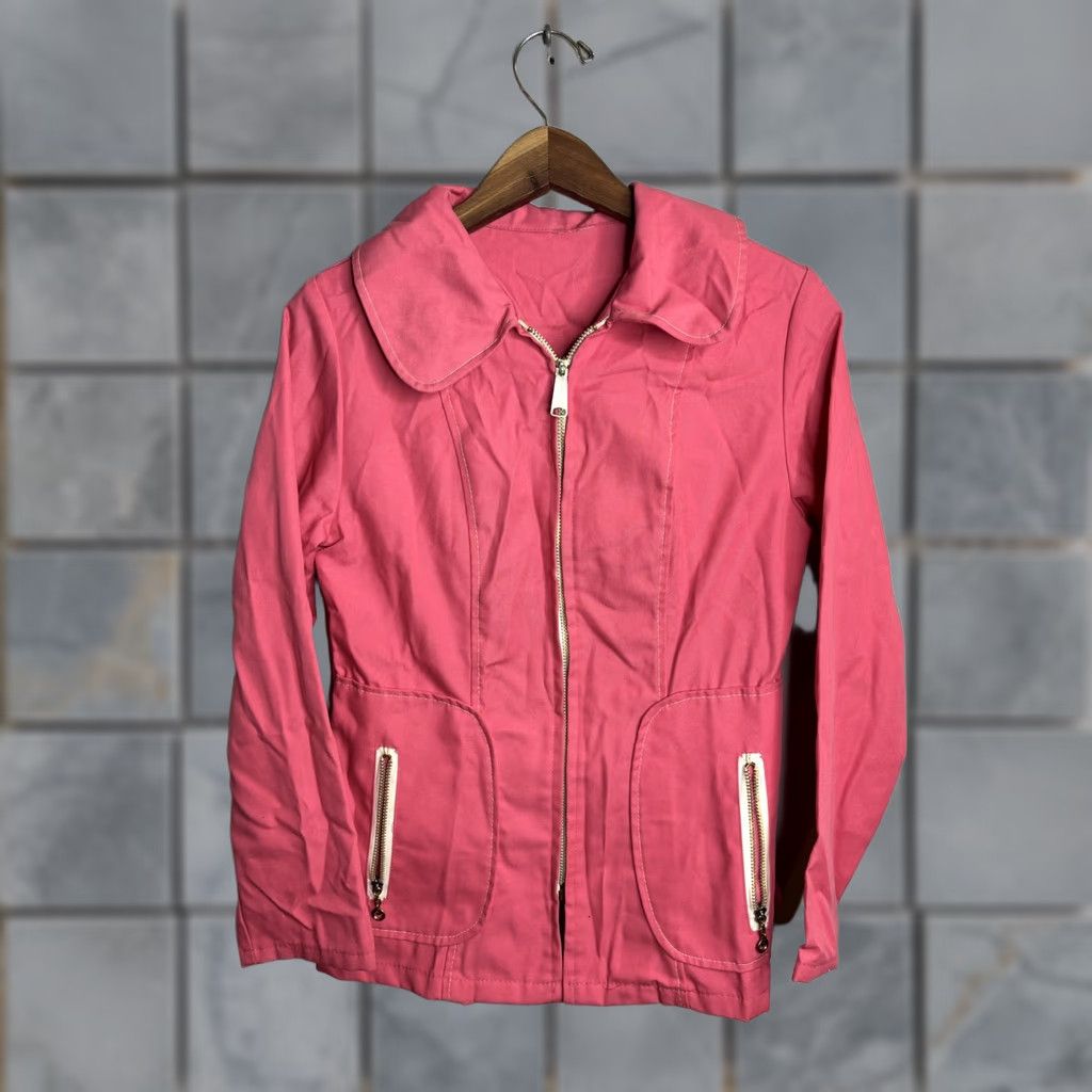 Etro VINTAGE Jacket Womens Small Full Zip Collared Pockets Retro 70s 80s Pink Size S / US 4 / IT 40 - 1 Thumbnail