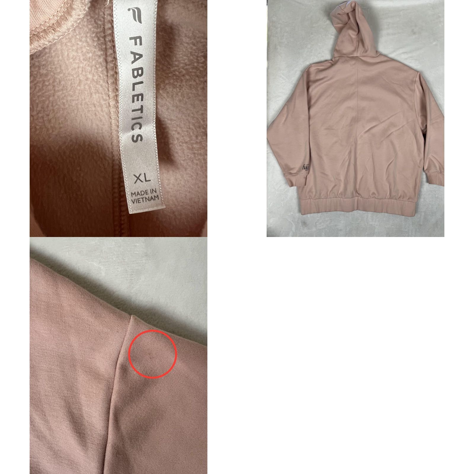 Fabletics Fabletics Hoodie Women XL Pink Pullover Fleece Kangaroo Pocket Logo Sweatshirt Size XL / US 12-14 / IT 48-50 - 8 Thumbnail