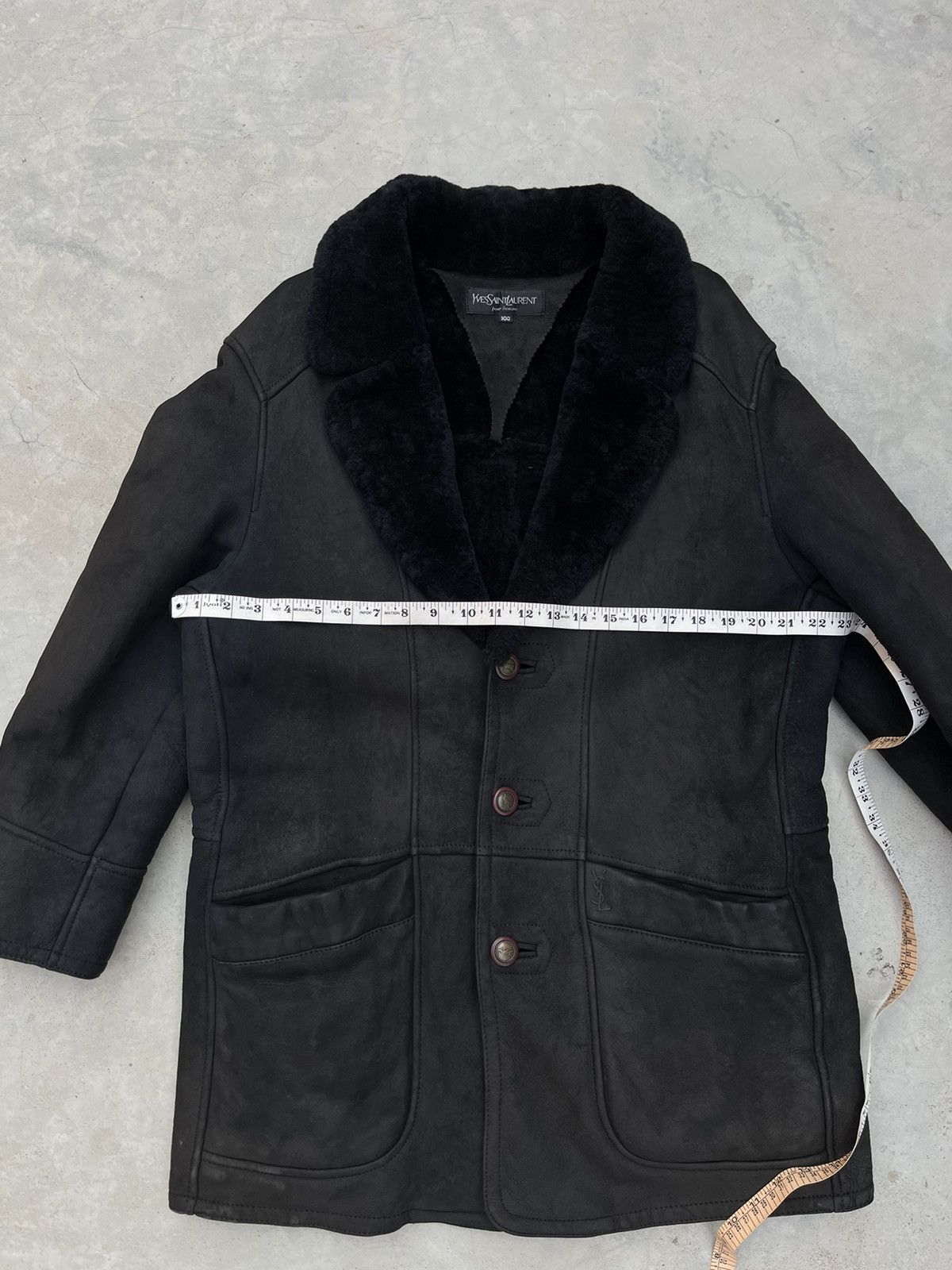 Saint Laurent Paris RARE VINTAGE 🔥YVES SAINT LAURENT SHEARLING SUEDE JACKET Size US M / EU 48-50 / 2 - 7 Thumbnail