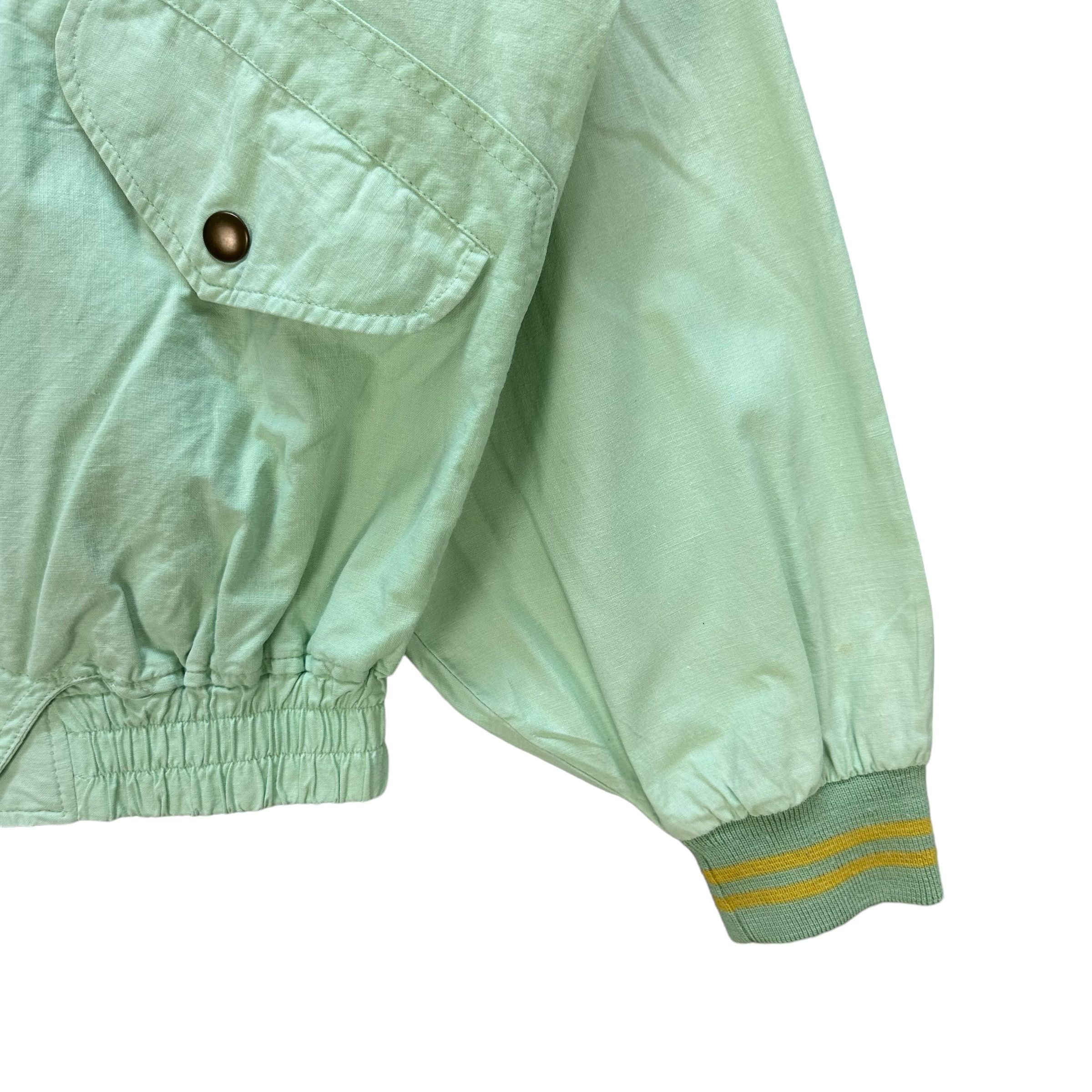 Japanese Brand BIGMEN Big Logo Mint Green Light Bomber Jacket #A39-0883 Size US L / EU 52-54 / 3 - 8 Thumbnail