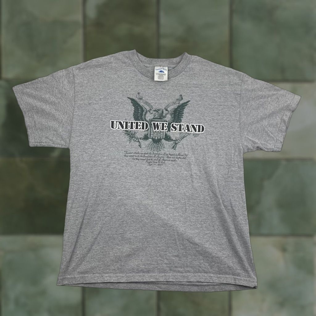 Vintage VINTAGE United We Stand T Shirt Adult Large Gray USA September 11 9/11 American Mens L Size US L / EU 52-54 / 3 - 1 Thumbnail
