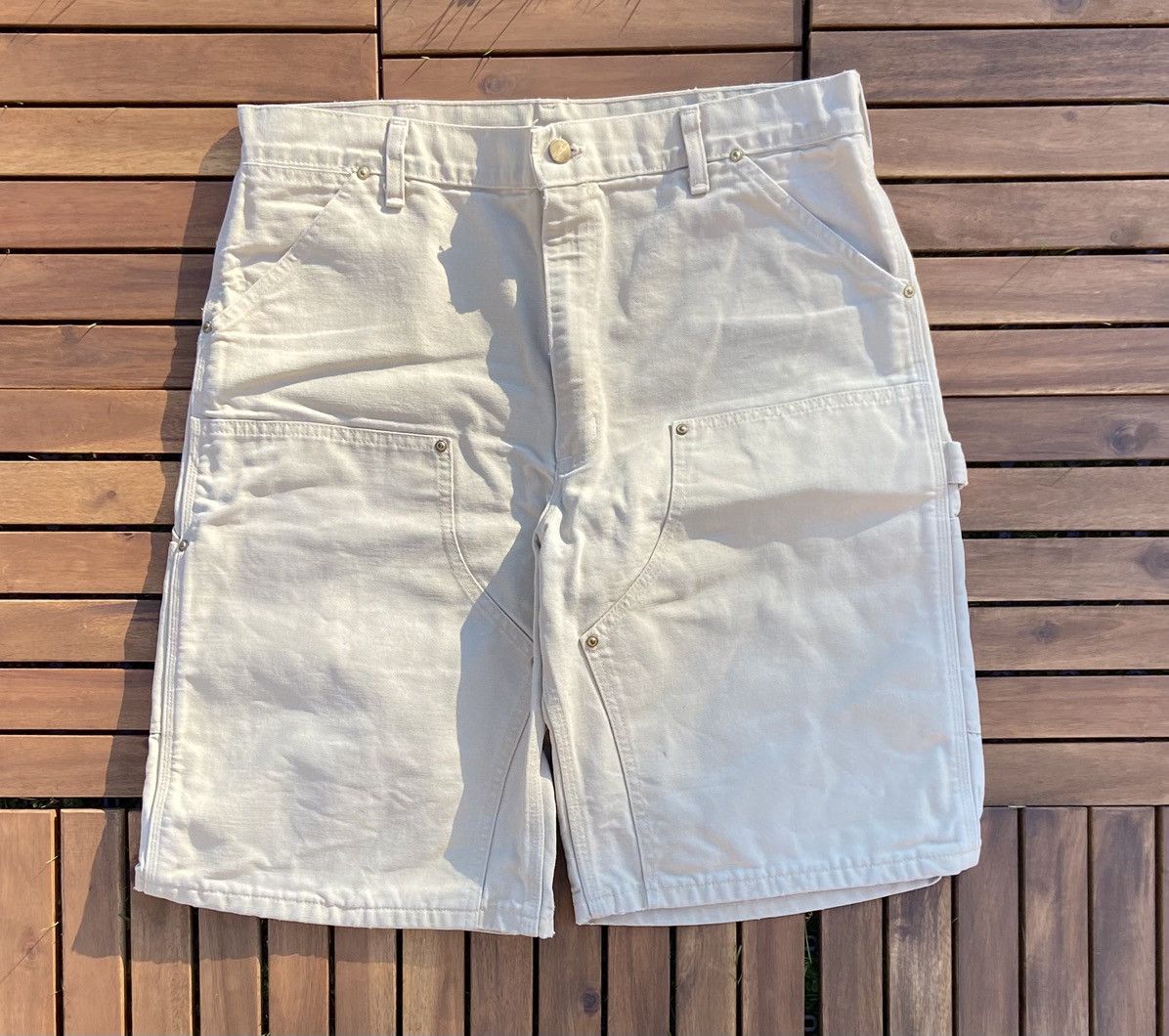 Carhartt 🟤Carhartt Double knee shorts jorts 19 DB🟤 Size US 36 / EU 52 - 1 Thumbnail