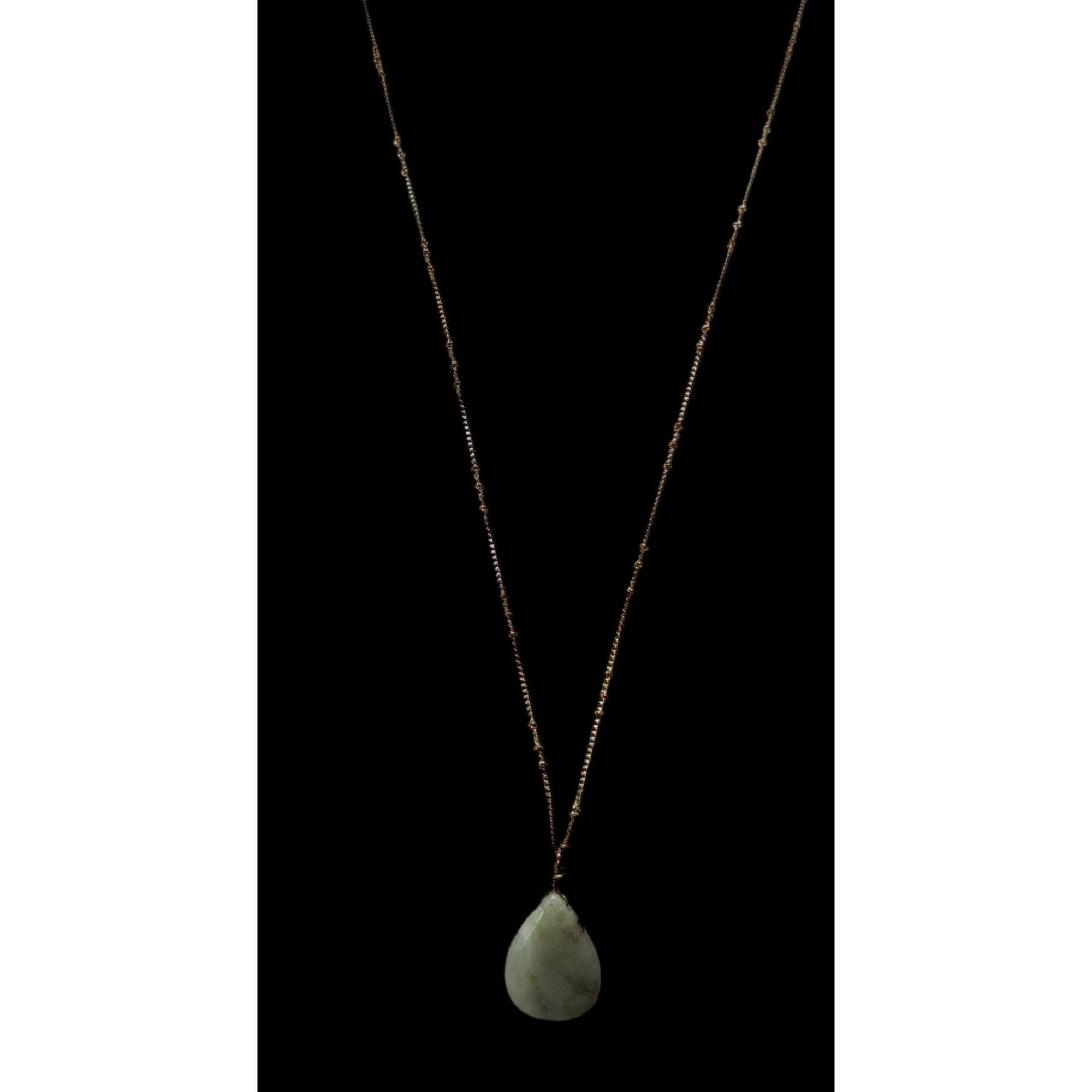 Other Vintage Lydell NYC Green Teardrop Agate Necklace Size ONE SIZE - 2 Thumbnail