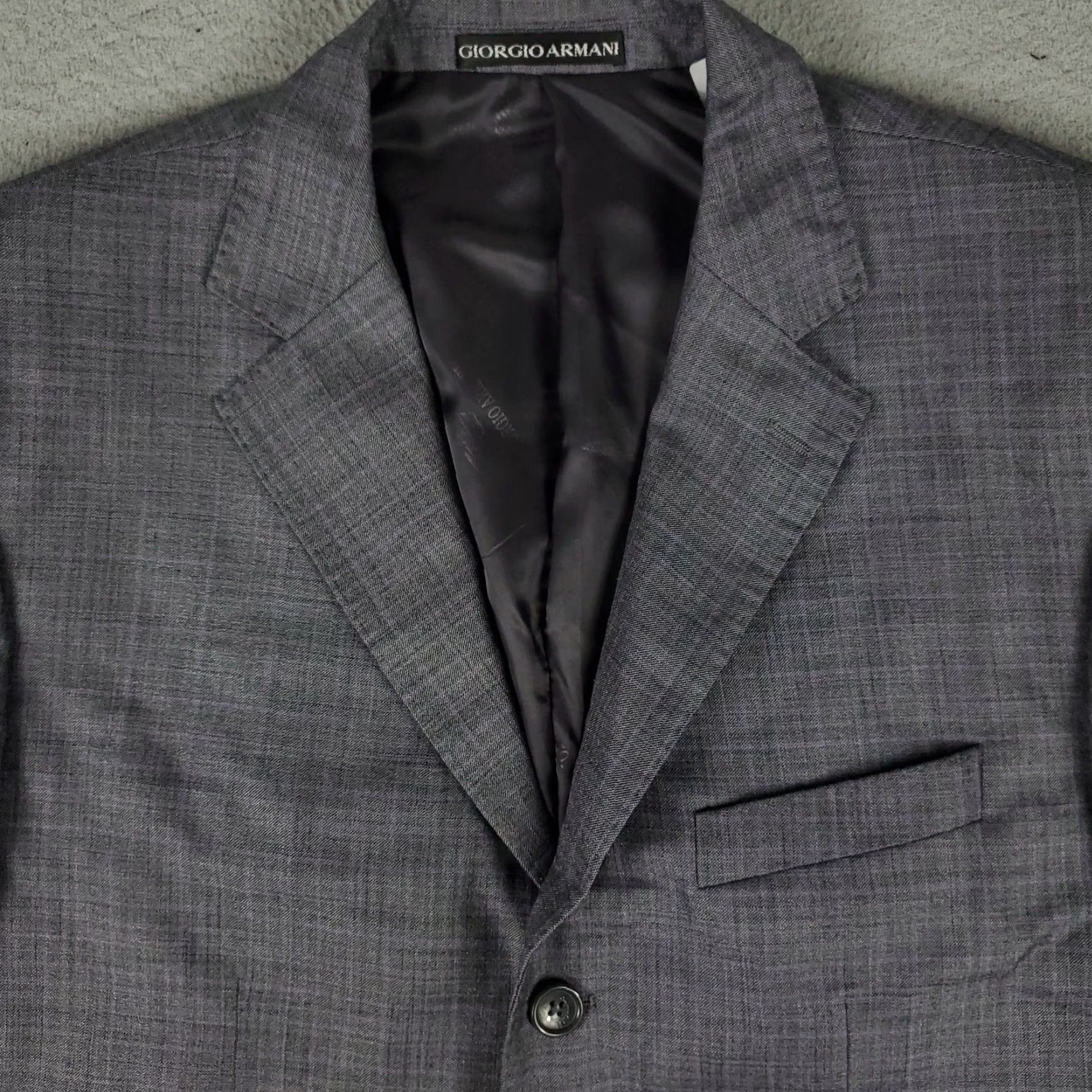 Giorgio Armani Giorgio Armani Blazer Gray Plaid Regular Fit Size 44 US 54 EU Men's Wool Jacket Size 44R - 2 Thumbnail