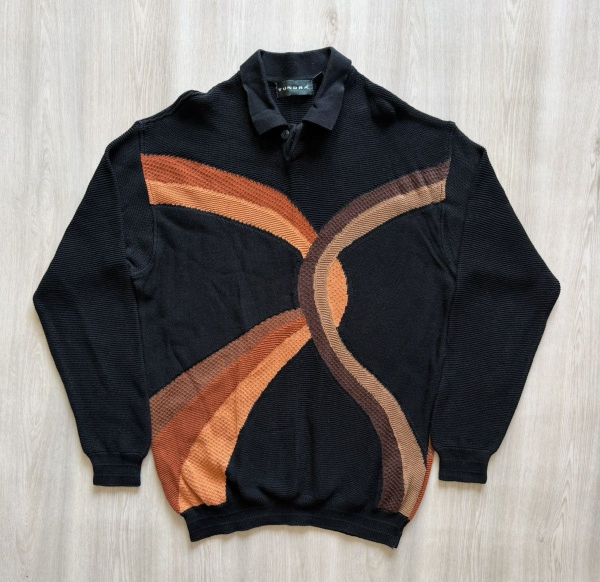 Tundra Vintage Tundra Textured Abstract Stripes Sweater Sz XL Size US XL / EU 56 / 4 - 1 Thumbnail