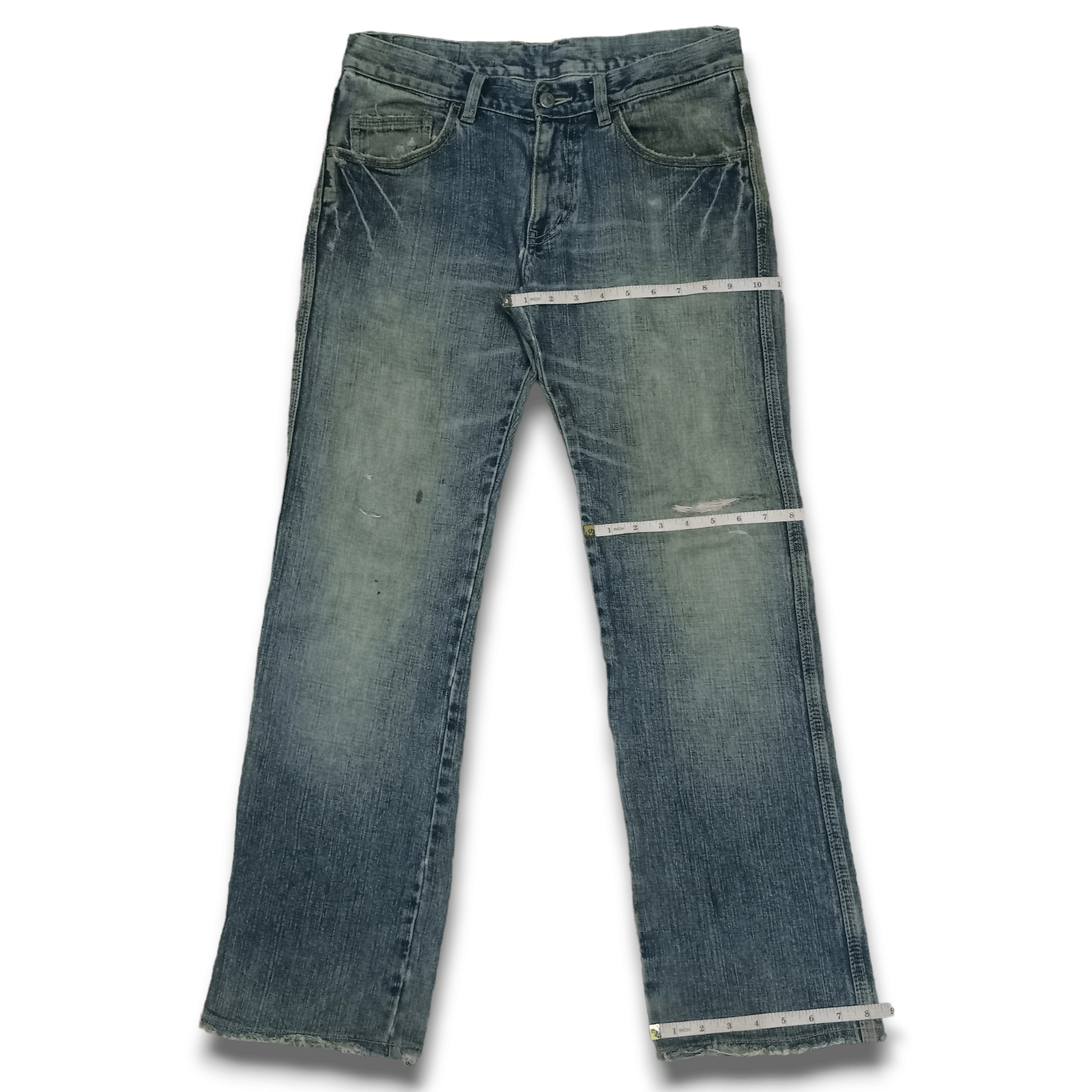 Japanese Brand Vintage Japanese Brand Mud Wash Distressed Baggy Jeans Size US 31 - 12 Thumbnail