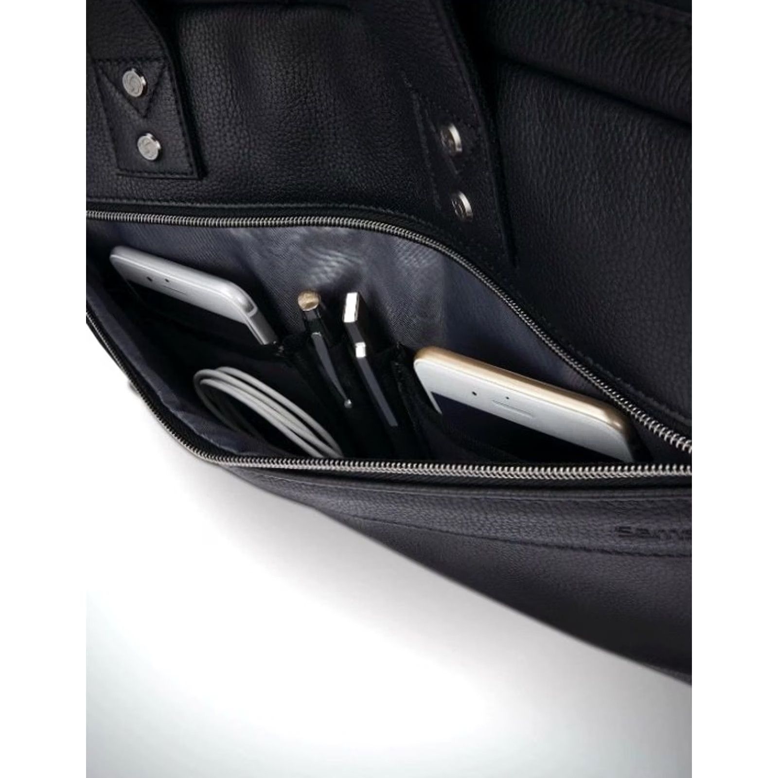 Samsonite Samsonite Leather Slim Brief Briefcase Bag - NWOT Men Medium Black Leather 15.3in H x 11.3in L 2.3in W Briefcase/Document Case Mens Size US 31 - 3 Thumbnail