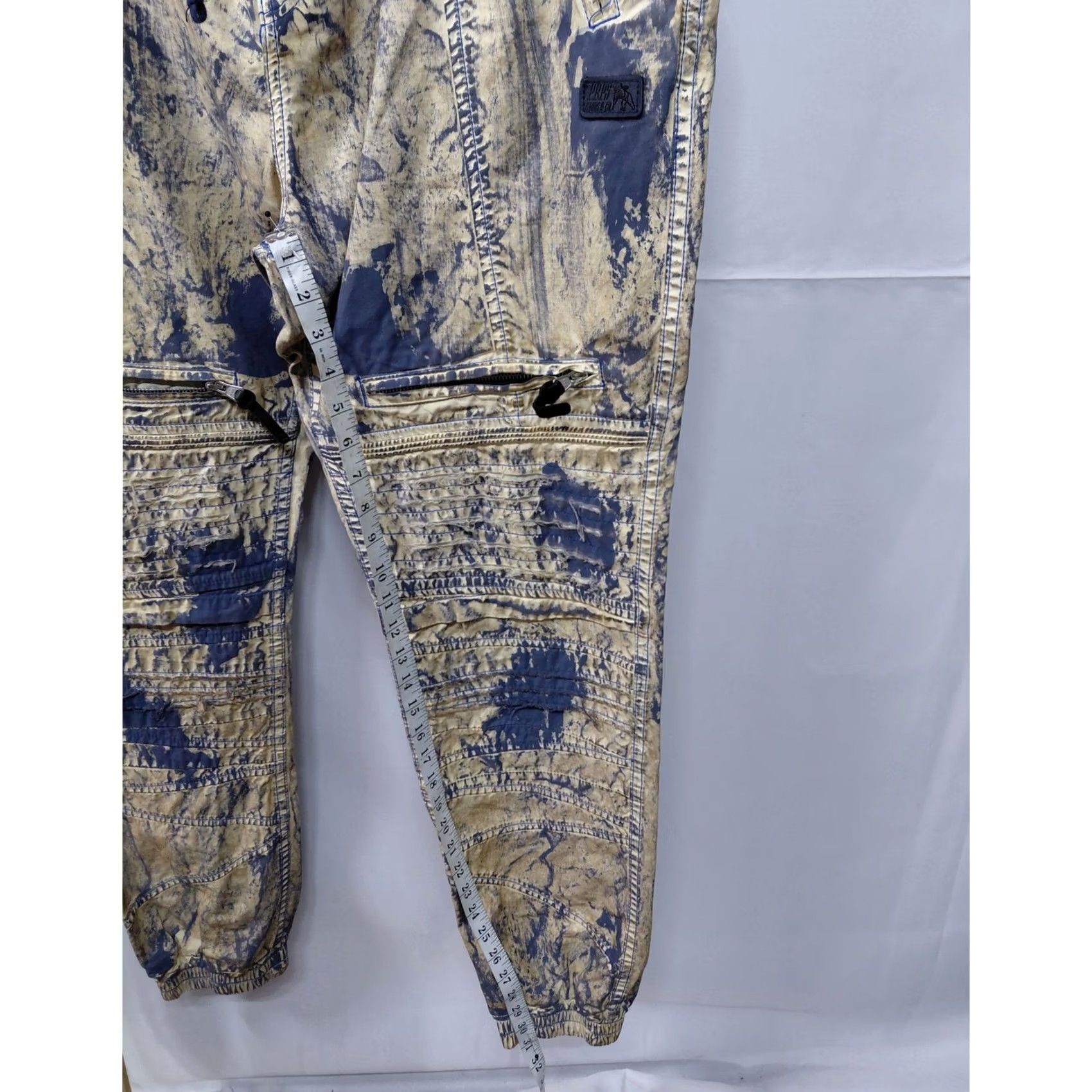 Prps PRPS E79P00L 100% Cotton Jogger Pants Blue Graphic Print Denim Size 40 Size US 40 / EU 56 - 3 Thumbnail