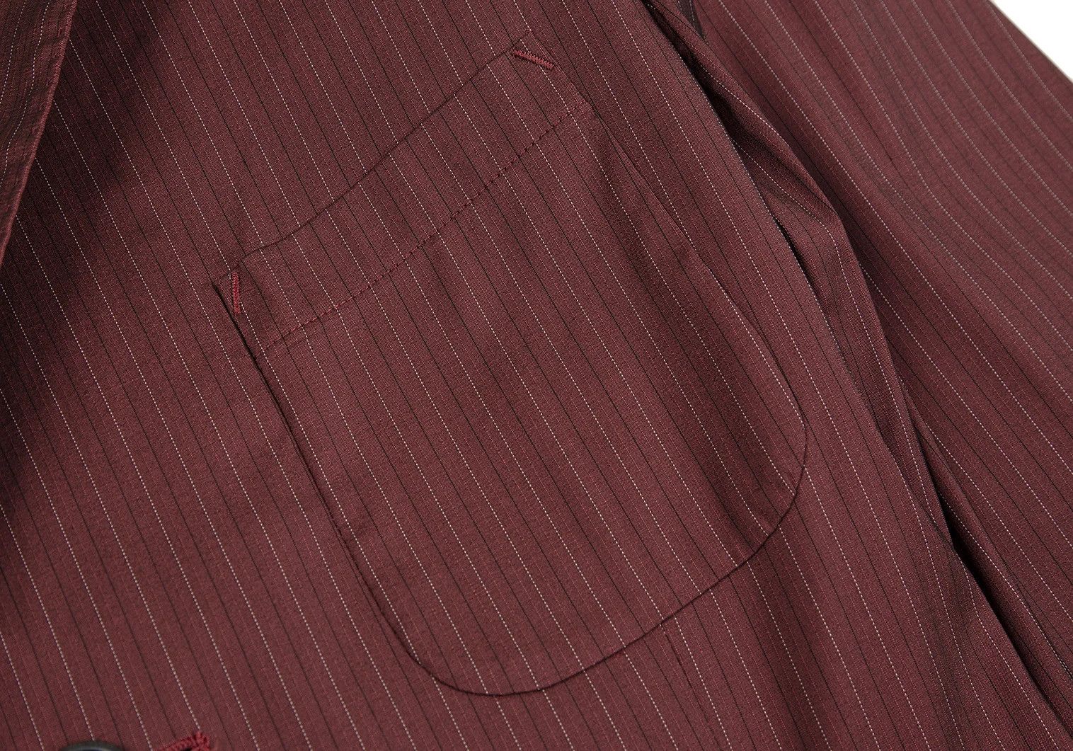 Jean Paul Gaultier Stretch Stripe Power Shoulder Jacket in Red Size 48 Size US M / EU 48-50 / 2 - 5 Thumbnail