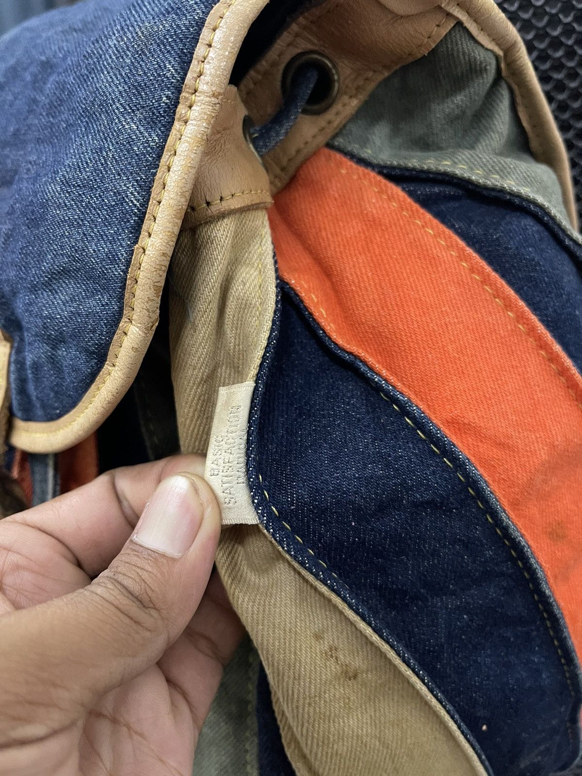 Japanese Brand × Vintage Japan denim Pumpkin Rucksack Bag Size ONE SIZE - 6 Thumbnail