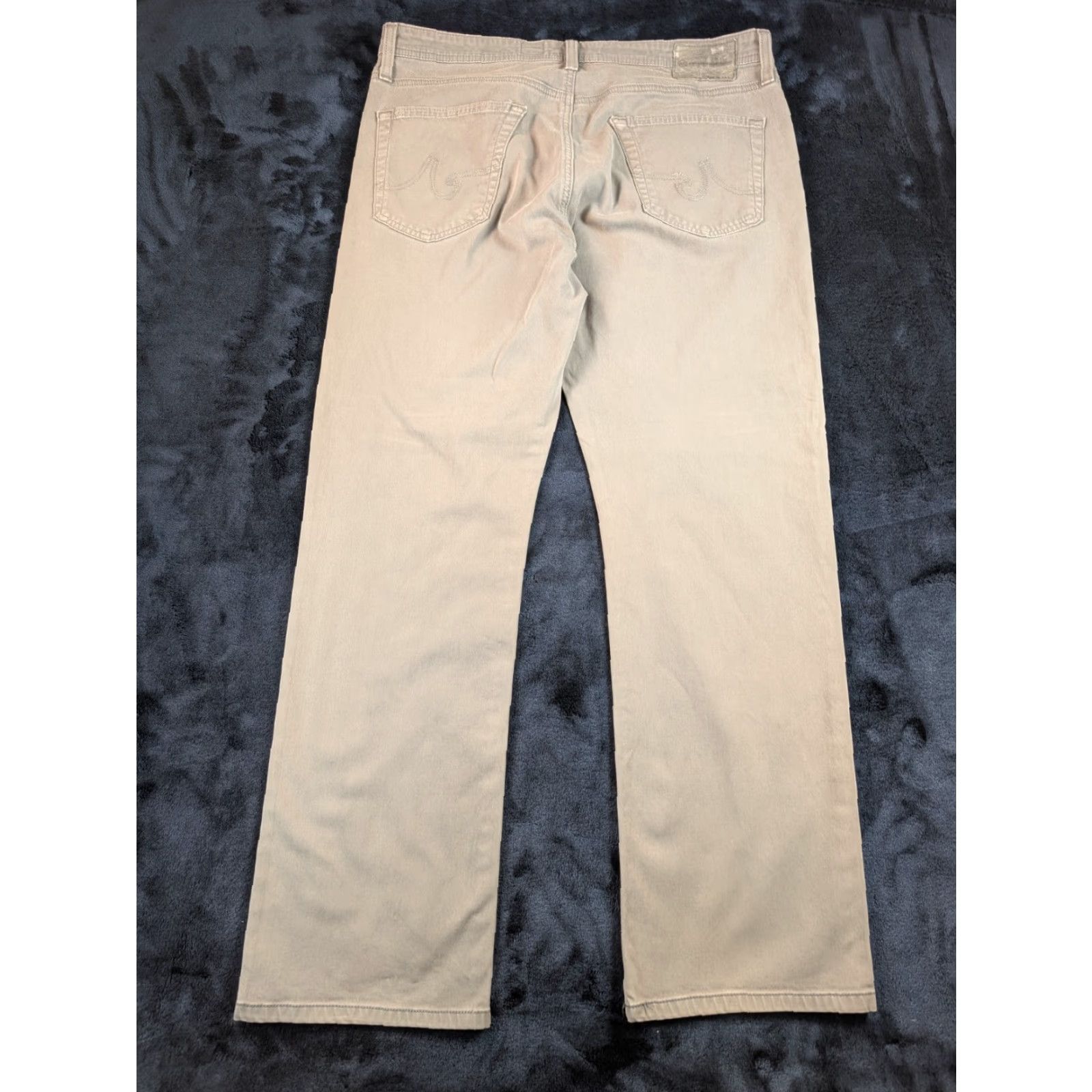 Vintage AG Adriano Goldschmied The Protégé Straight Leg Pants 36x34 Gray Men's 5-Pocket Design Regular Size 36 Front Flat 30 Inseam Cotton Blend Vintage: No Size US 36 / EU 52 - 6 Thumbnail