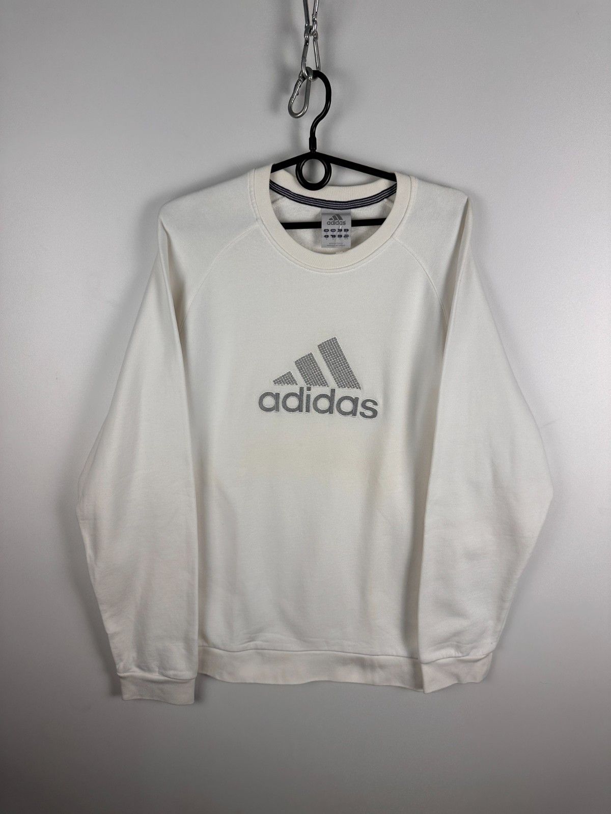 Adidas Vintage Adidas Sweatshirt White Pullover Mens Size M Size US M / EU 48-50 / 2 - 1 Thumbnail