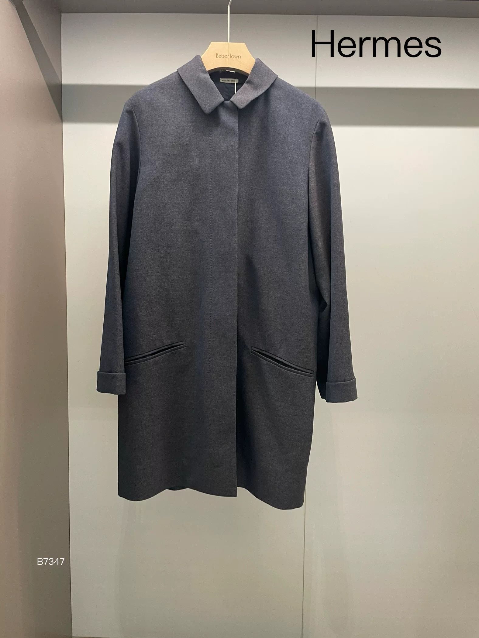 Hermes Hermes Gray Mid-Length Coat Size 36 Size US S / EU 44-46 / 1 - 1 Thumbnail