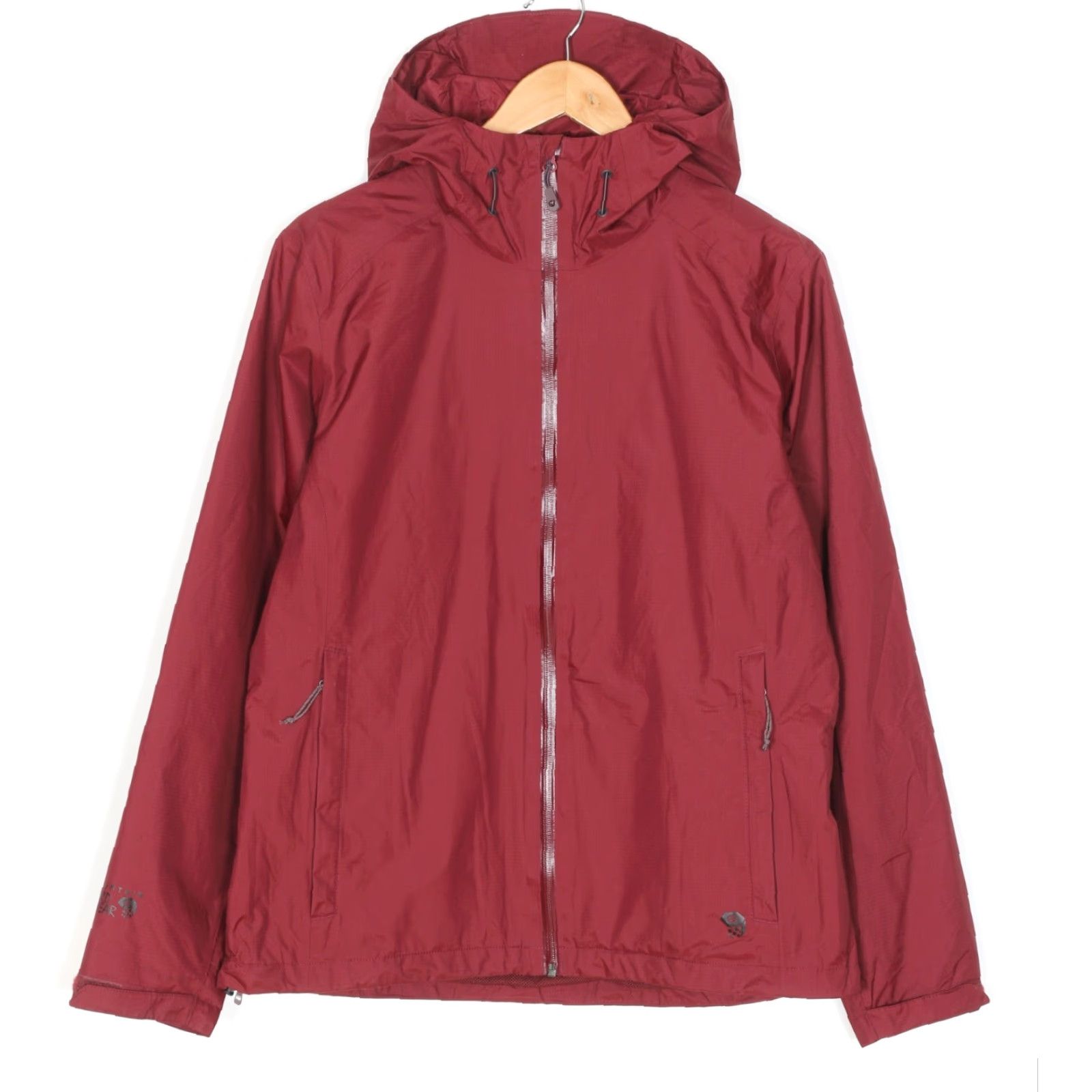 Mountain Hardwear MOUNTAIN HARDWEAR Finder Waterproof Hooded Jacket Women L Burgundy Jacket Womens Rain Coat MJ5578 Size L / US 10 / IT 46 - 2 Thumbnail
