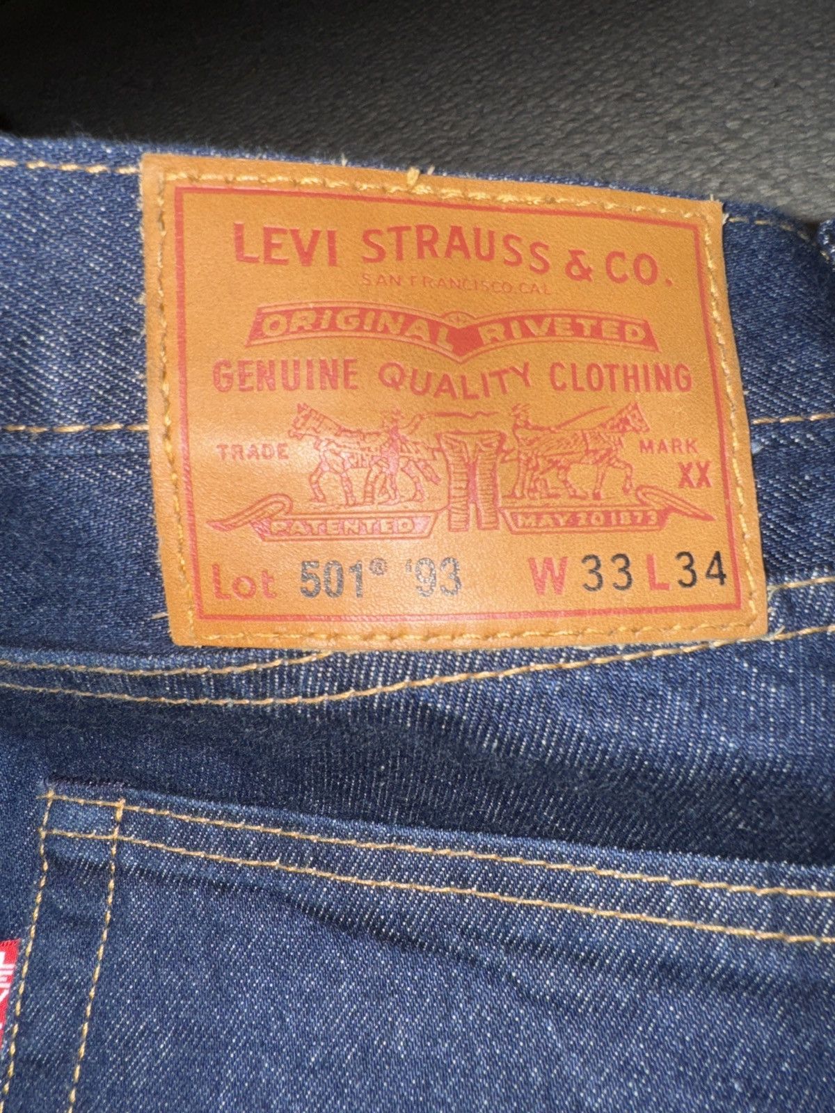 Levi's LEVIS 501 RINSED ‘93 CUT Size US 32 / EU 48 - 3 Thumbnail