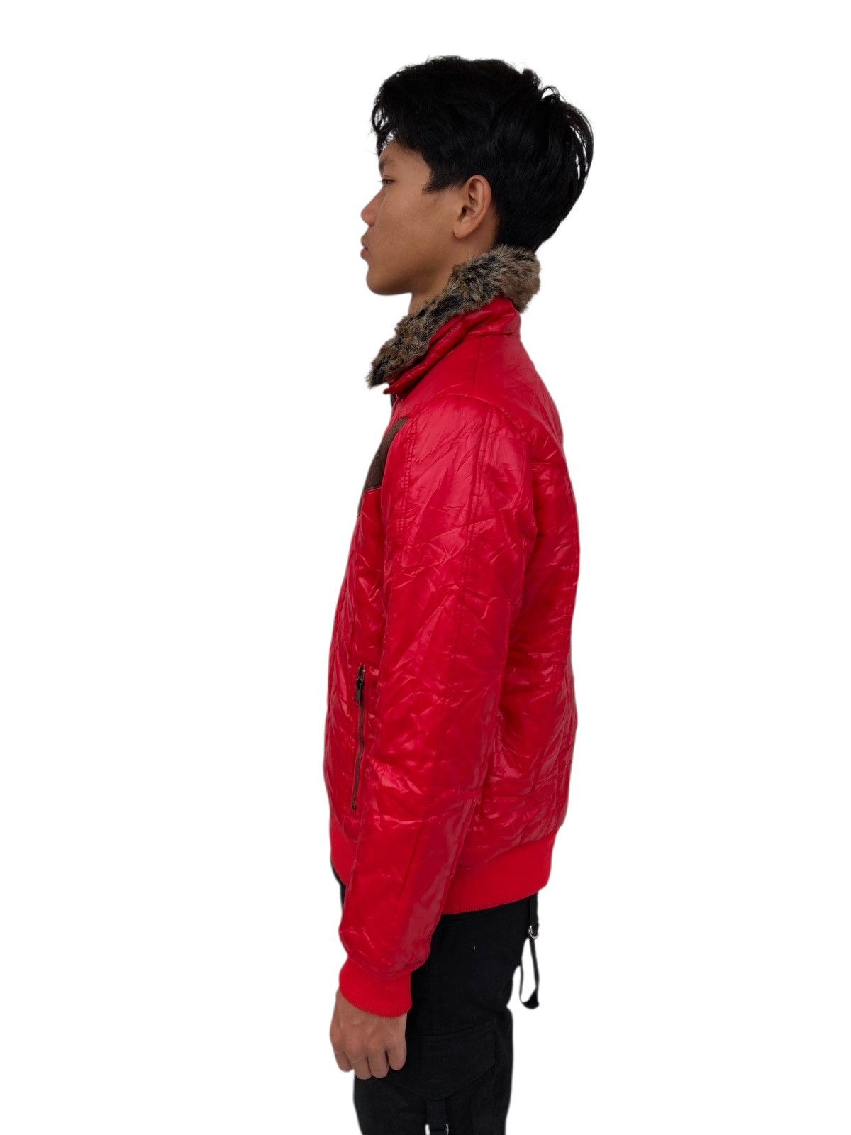 BUFFALO BOBS 2000s Armee Franquise - Vkei Style Trim Fur Puffer Jacket Size US M / EU 48-50 / 2 - 3 Thumbnail