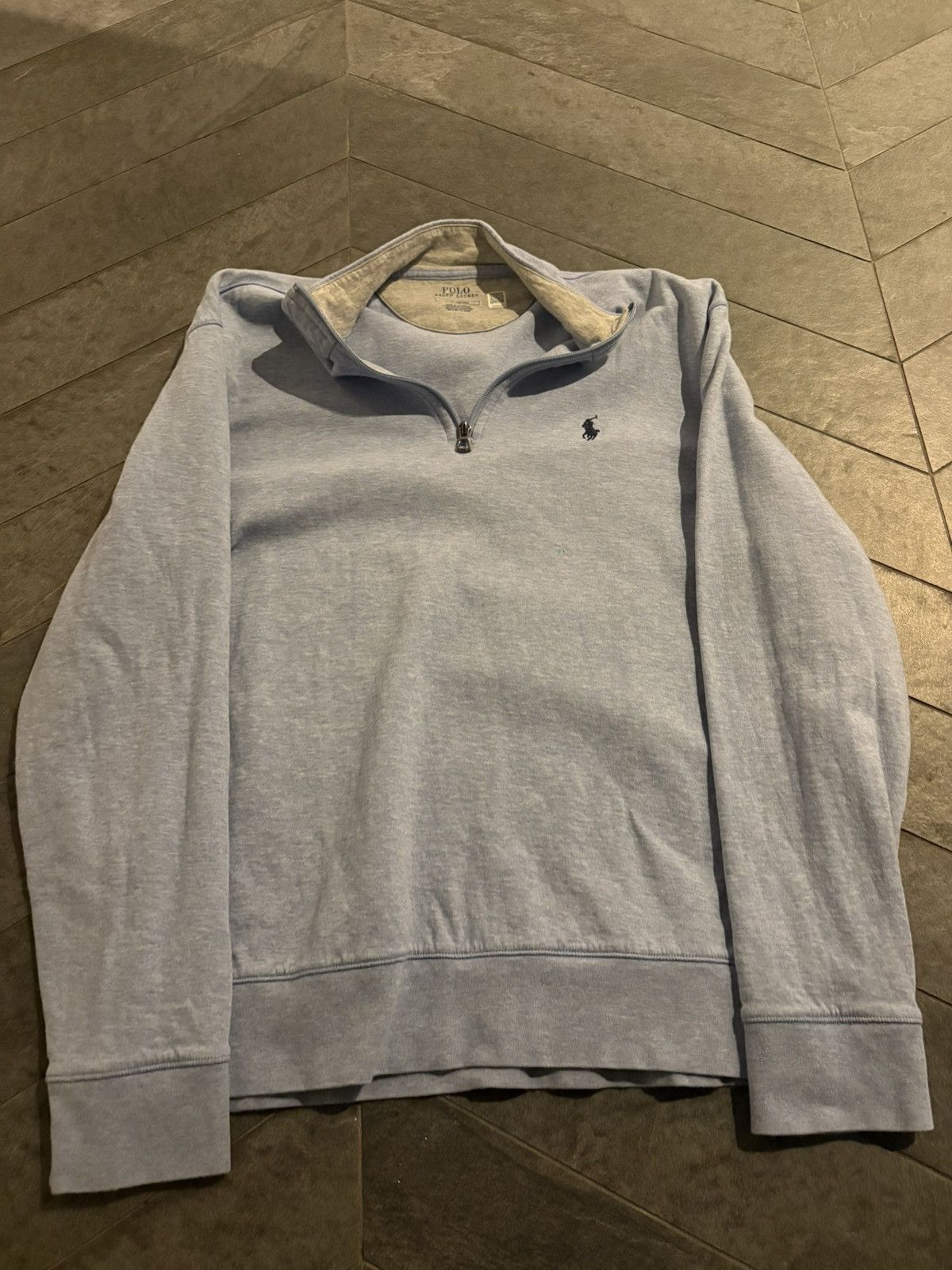 Polo Ralph Lauren Polo Ralph Lauren Quarter Zip Sweatshirt Light Blue Size US L / EU 52-54 / 3 - 1 Thumbnail
