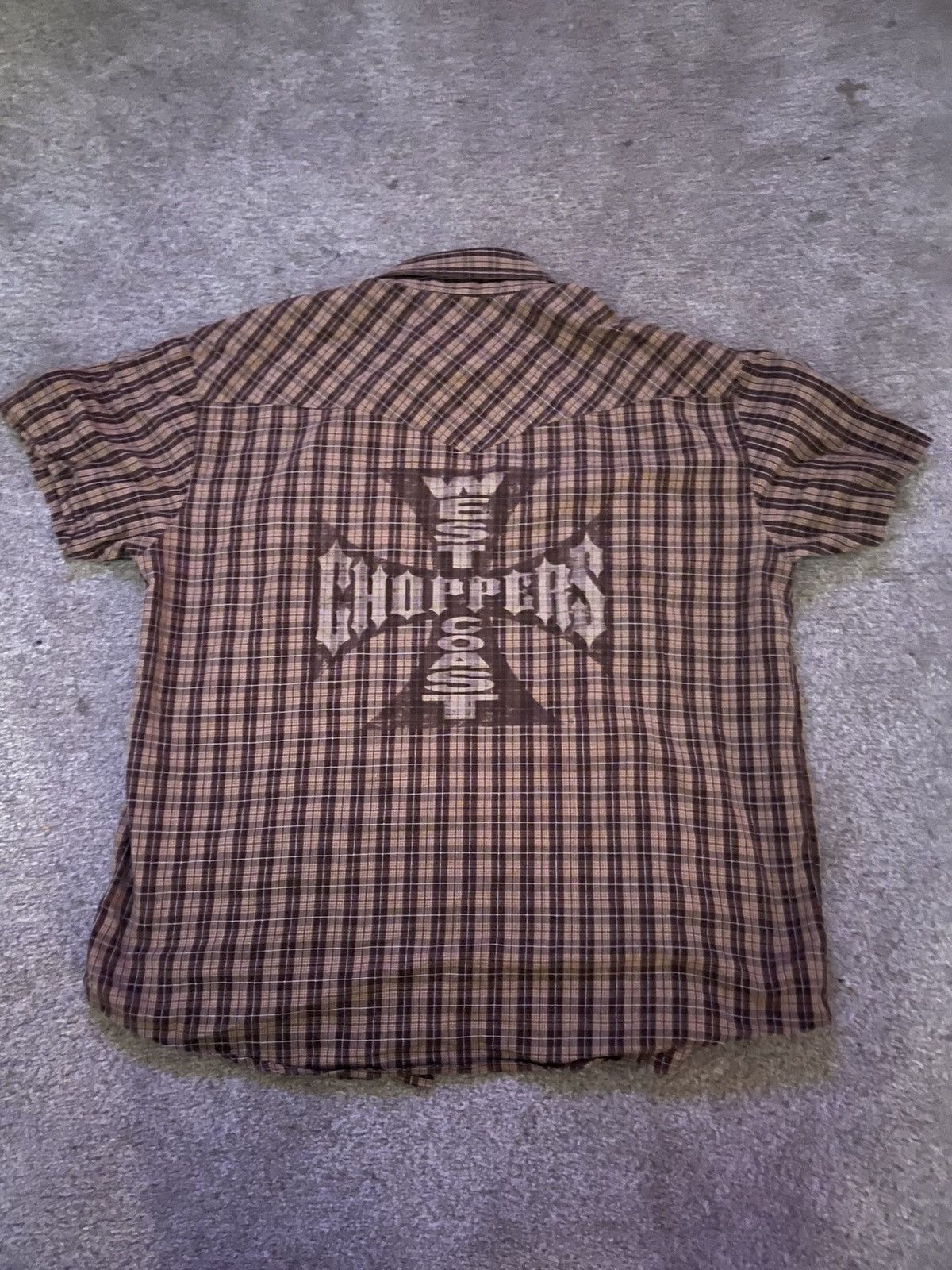 Vintage × West Coast Choppers Vintage west coast choppers plaid pearl snap Size US M / EU 48-50 / 2 - 1 Thumbnail